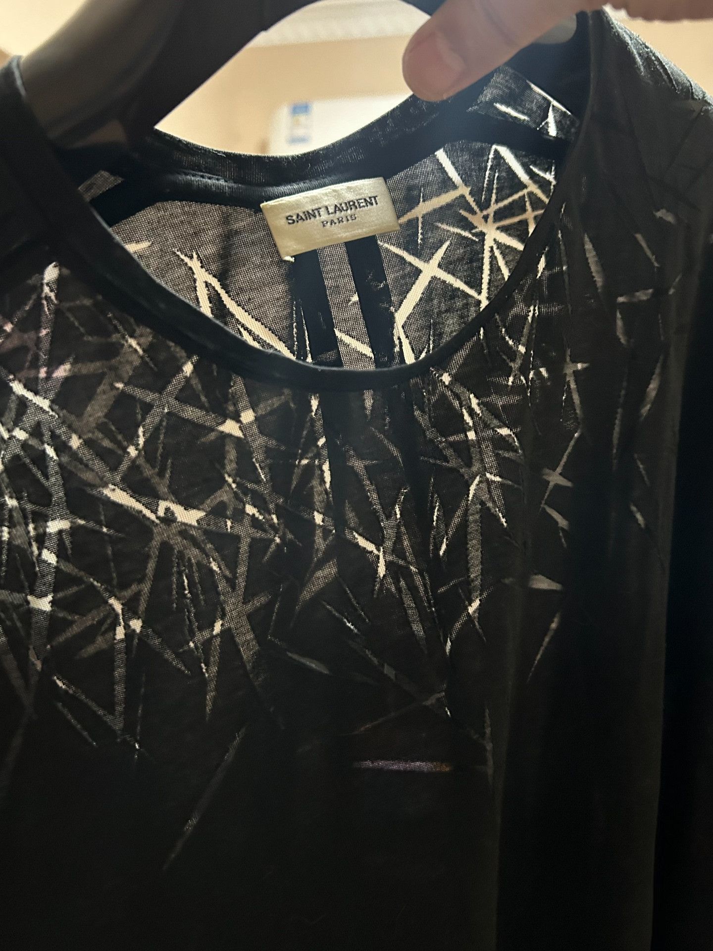 Saint Laurent Paris Saint Laurent SLP Thorn Pattern T-Shirt Size US M / EU 48-50 / 2 - 5 Thumbnail
