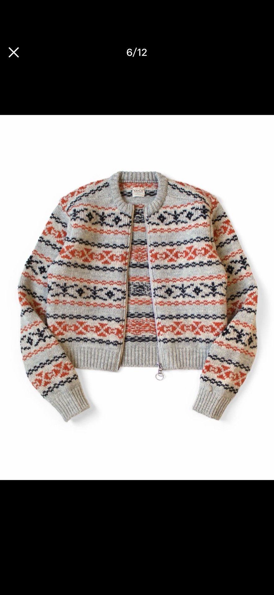 Hiroshi Kato KAPITAL Ethnic Stripe Wool Zip Cardigan Size S / US 4 / IT 40 - 7 Thumbnail