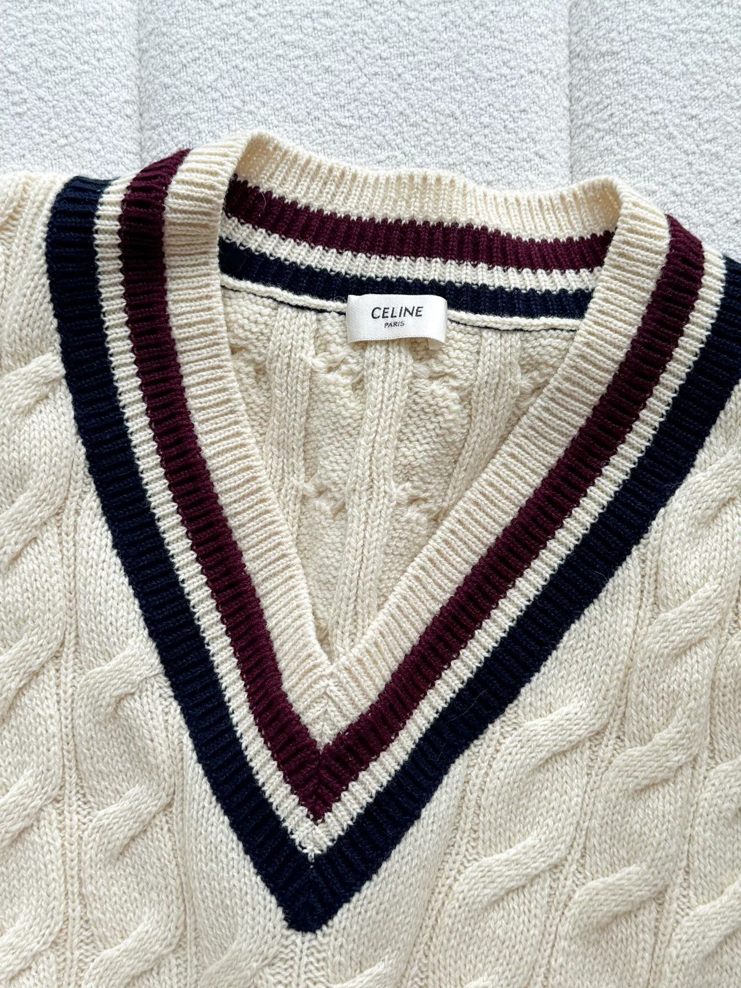 Celine Celine V-Neck Knit Sweater Size S / US 4 / IT 40 - 5 Thumbnail