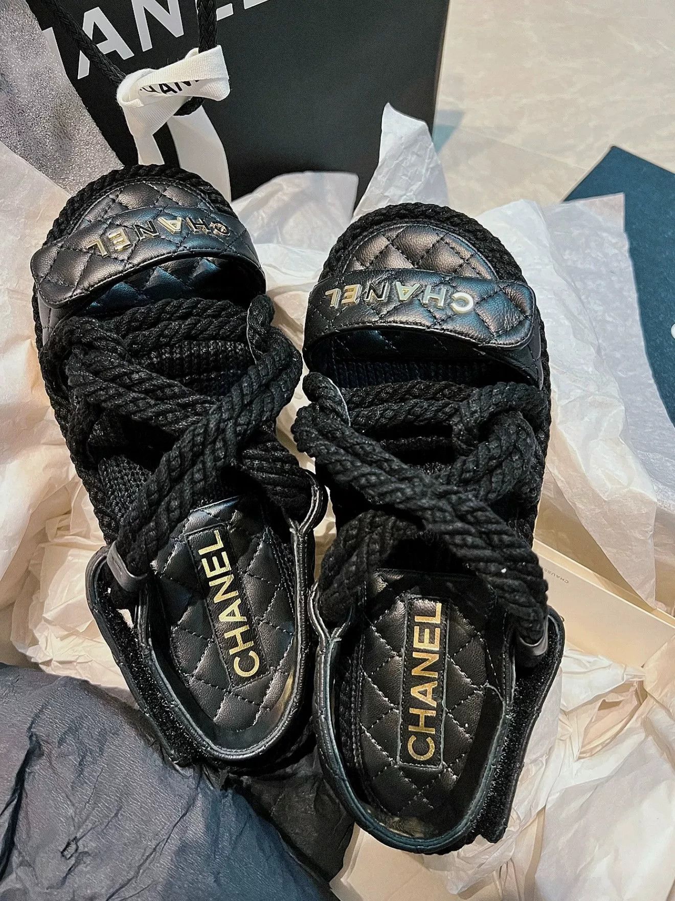 Chanel Chanel Women's Rope-Woven Mule Sandals Size US 6 / IT 36 - 9 Thumbnail