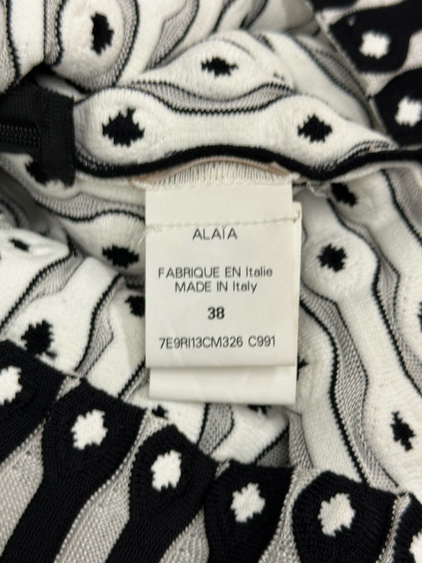Alaia Alaia Black and White Striped Dress Size S / US 4 / IT 40 - 4 Thumbnail