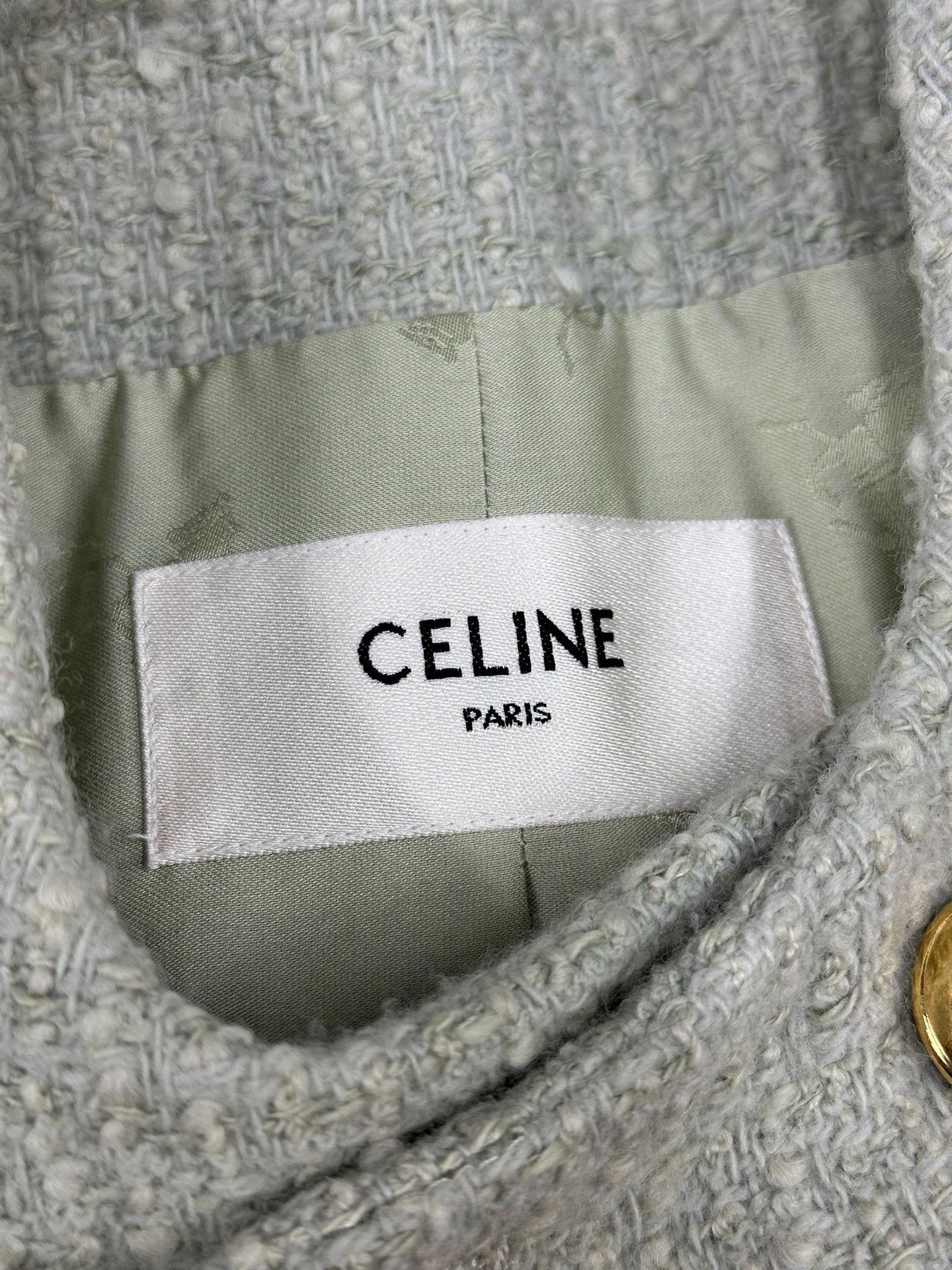Celine Celine Green Gold Button Jacket Size XXS / US 00 / IT 34 - 4 Thumbnail