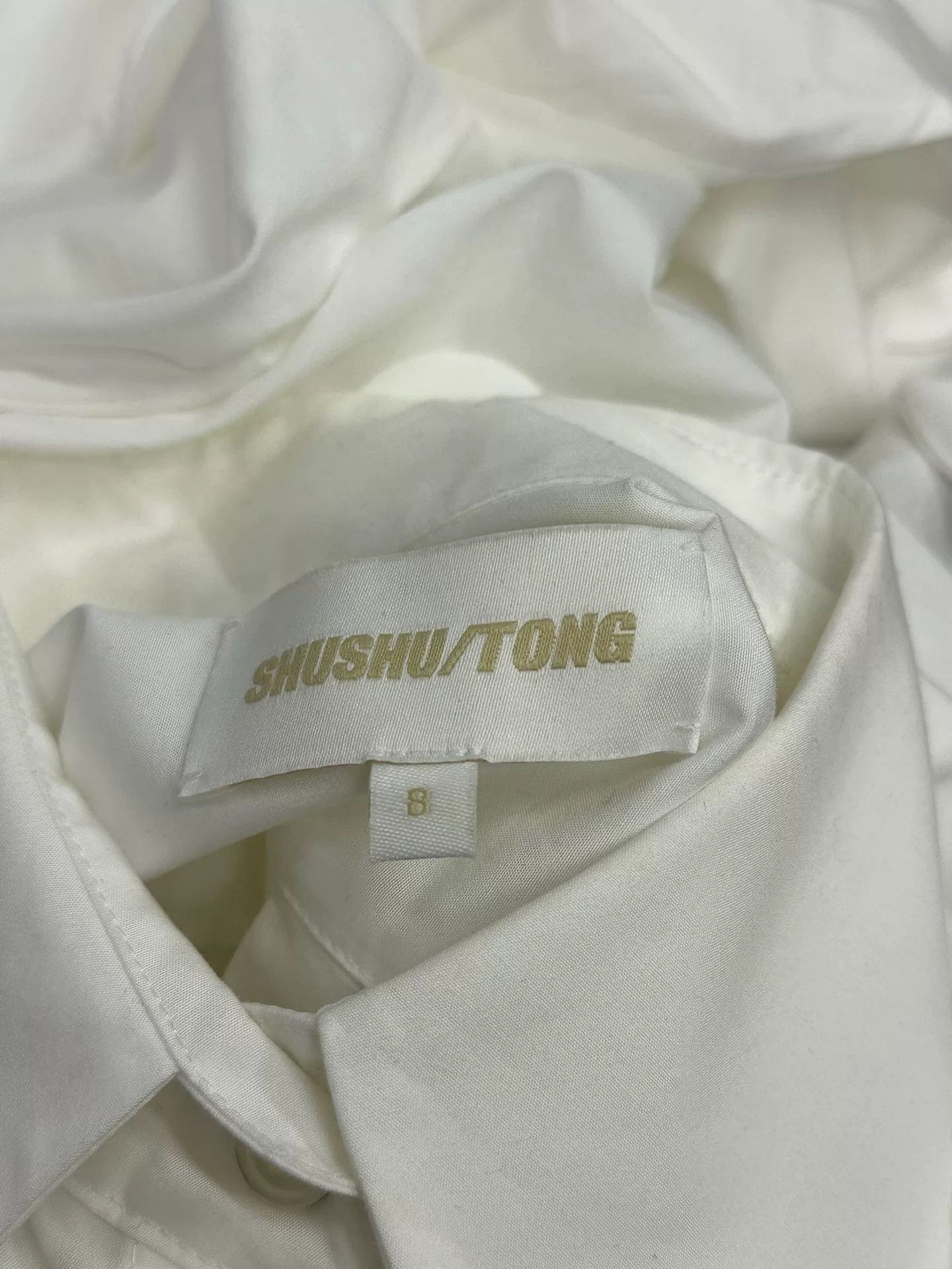 DEN IM by SIKI IM Shushu/tong White Polka Dot Long Sleeve Shirt Size M / US 6-8 / IT 42-44 - 4 Thumbnail