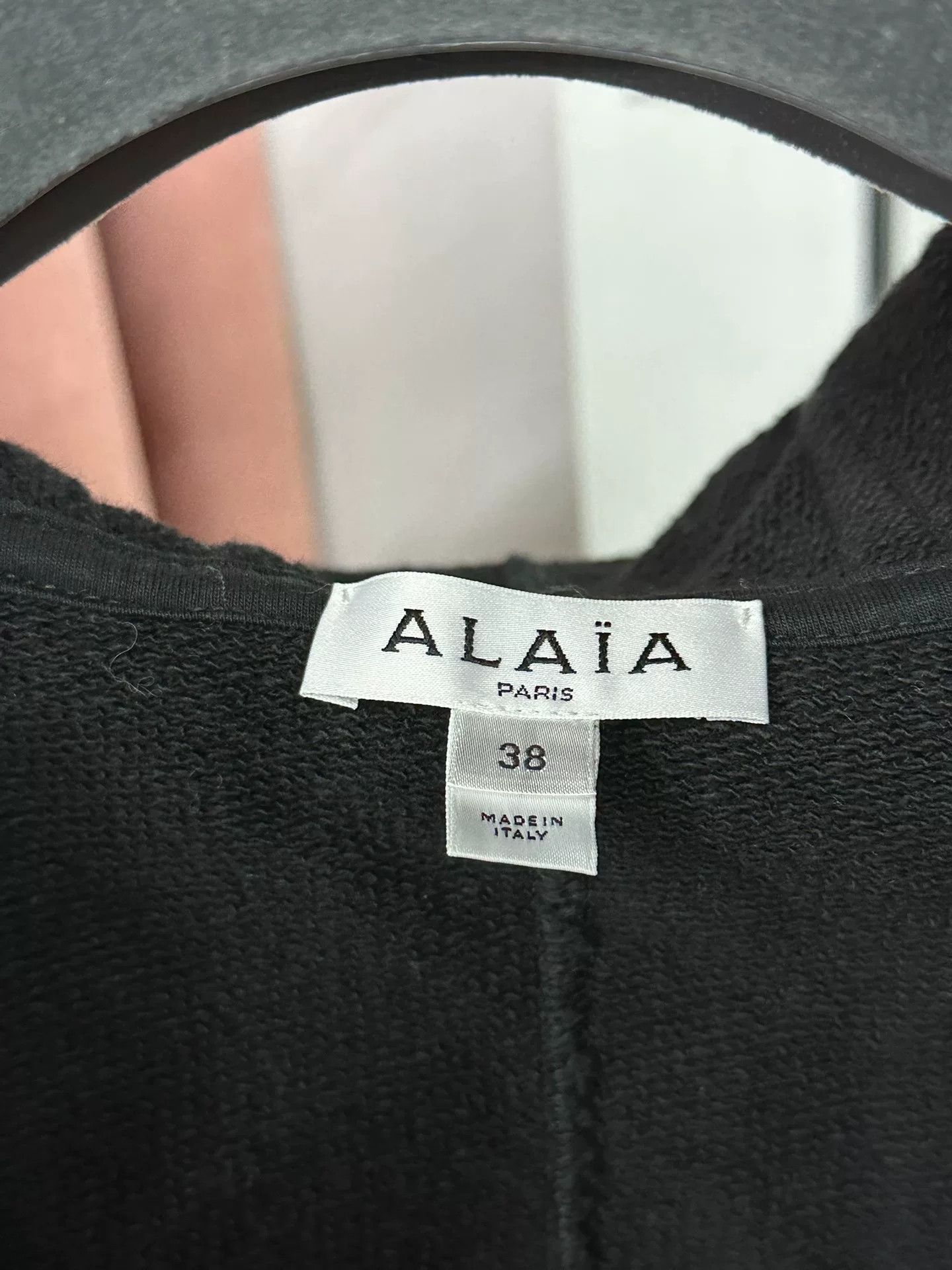 Alaia Alaia Black Hooded Drawstring Sweatshirt Size S / US 4 / IT 40 - 4 Thumbnail