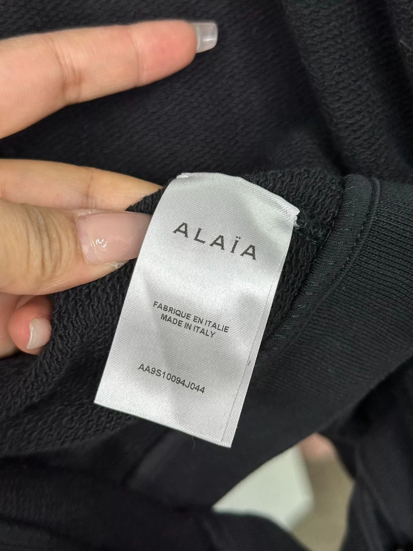 Alaia Alaia Black Hooded Drawstring Sweatshirt Size S / US 4 / IT 40 - 6 Thumbnail