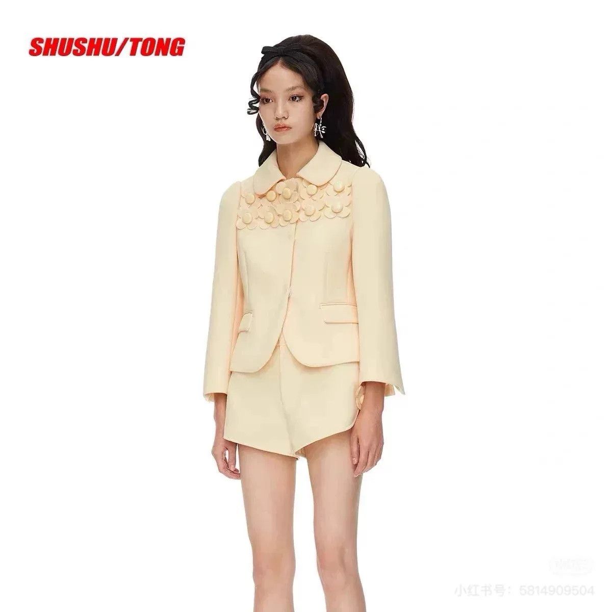 DEN IM by SIKI IM Shushu/tong Yellow Flower Blazer Size M / US 6-8 / IT 42-44 - 8 Thumbnail