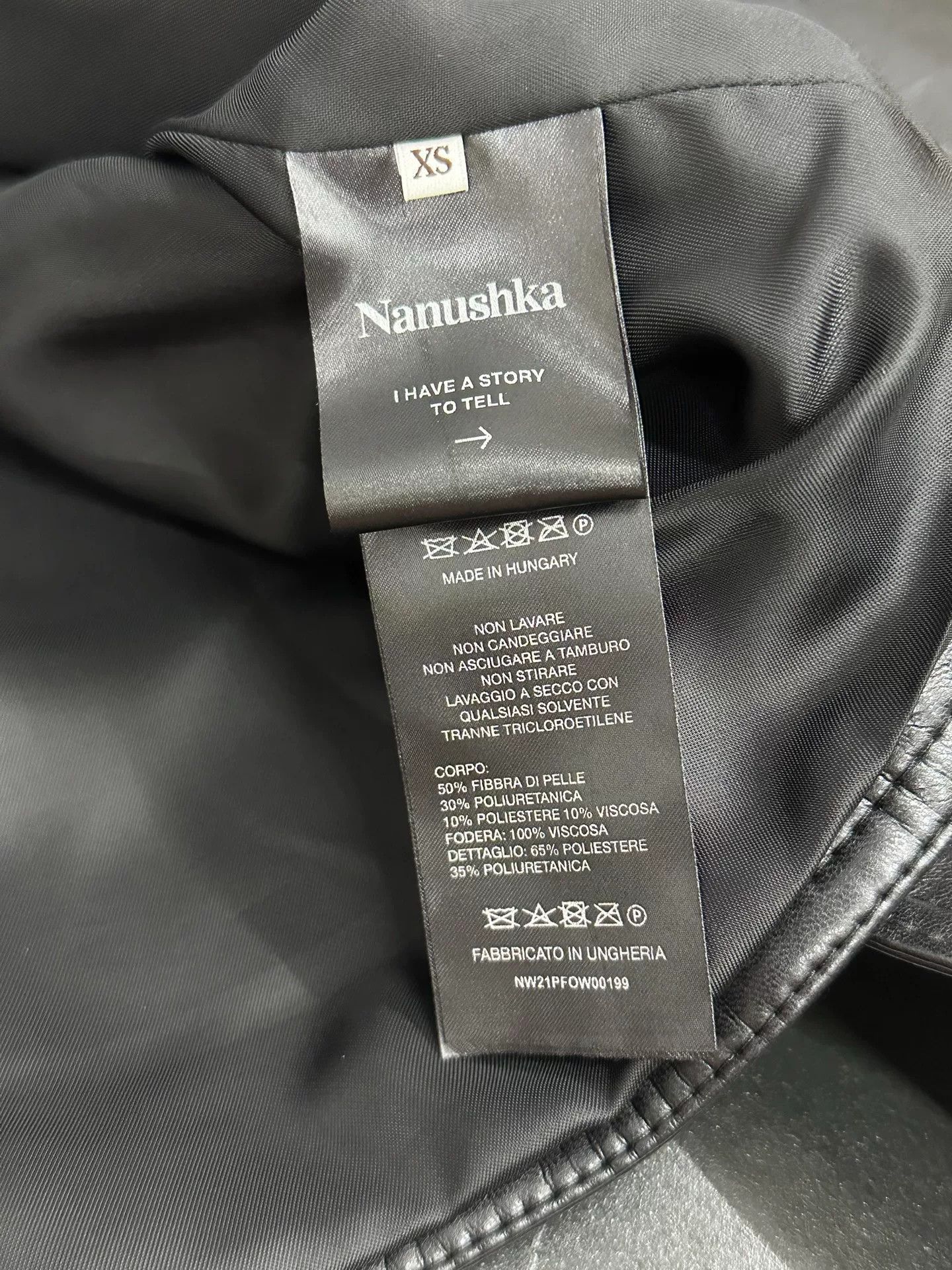 Nanushka Nanushka Black Leather Motorcycle Jacket Size XS / US 0-2 / IT 36-38 - 5 Thumbnail