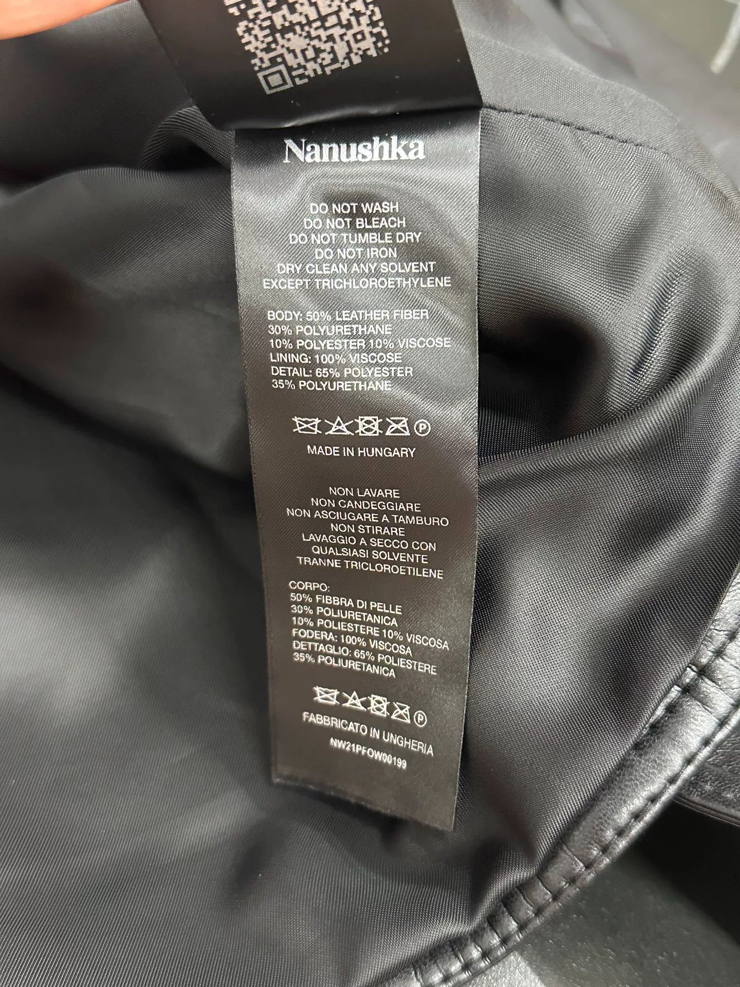 Nanushka Nanushka Black Leather Motorcycle Jacket Size XS / US 0-2 / IT 36-38 - 6 Thumbnail