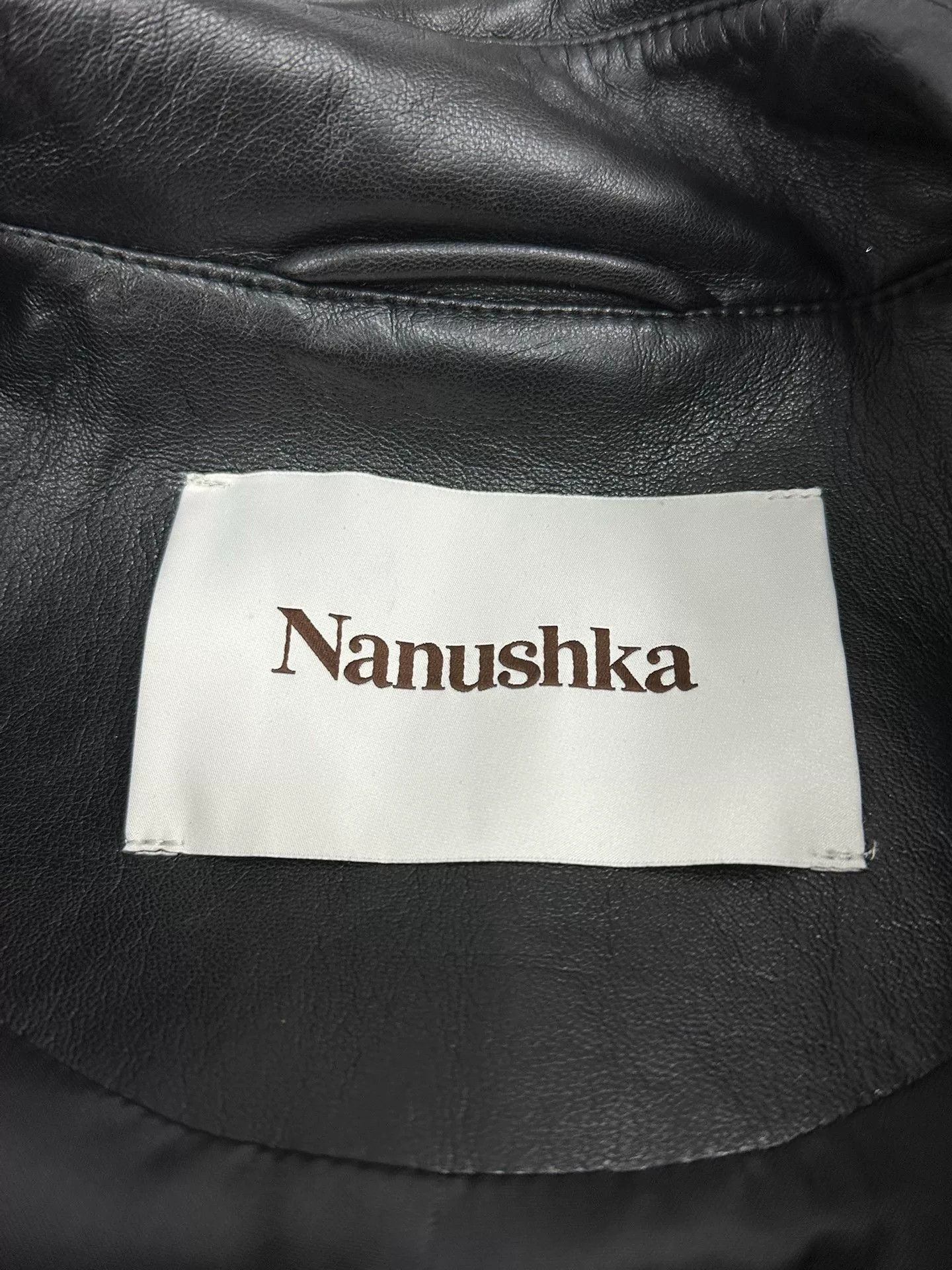 Nanushka Nanushka Black Leather Motorcycle Jacket Size XS / US 0-2 / IT 36-38 - 4 Thumbnail