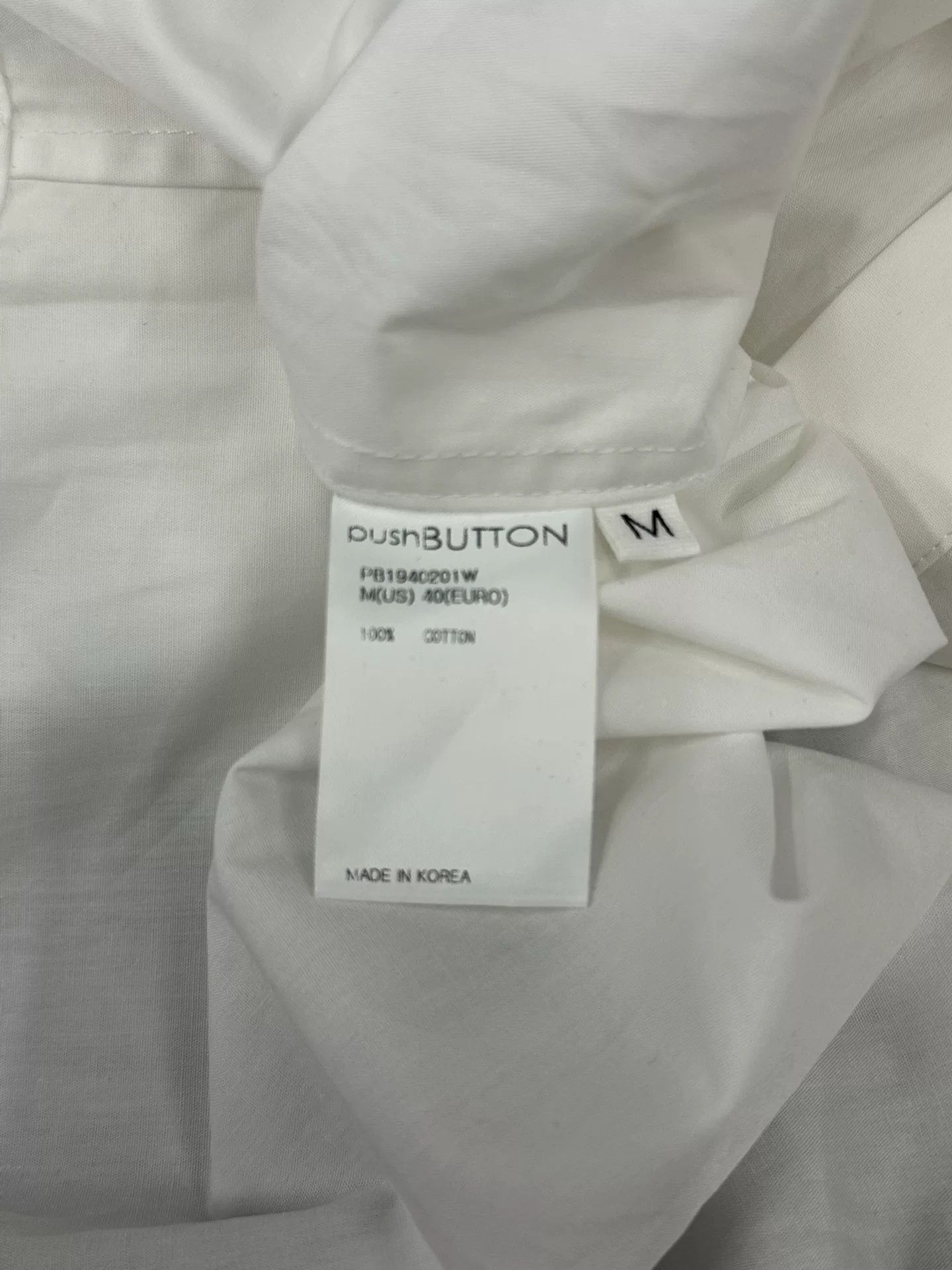 pushBUTTON Pushbutton White Asymmetric Long Sleeve Shirt Size M / US 6-8 / IT 42-44 - 5 Thumbnail