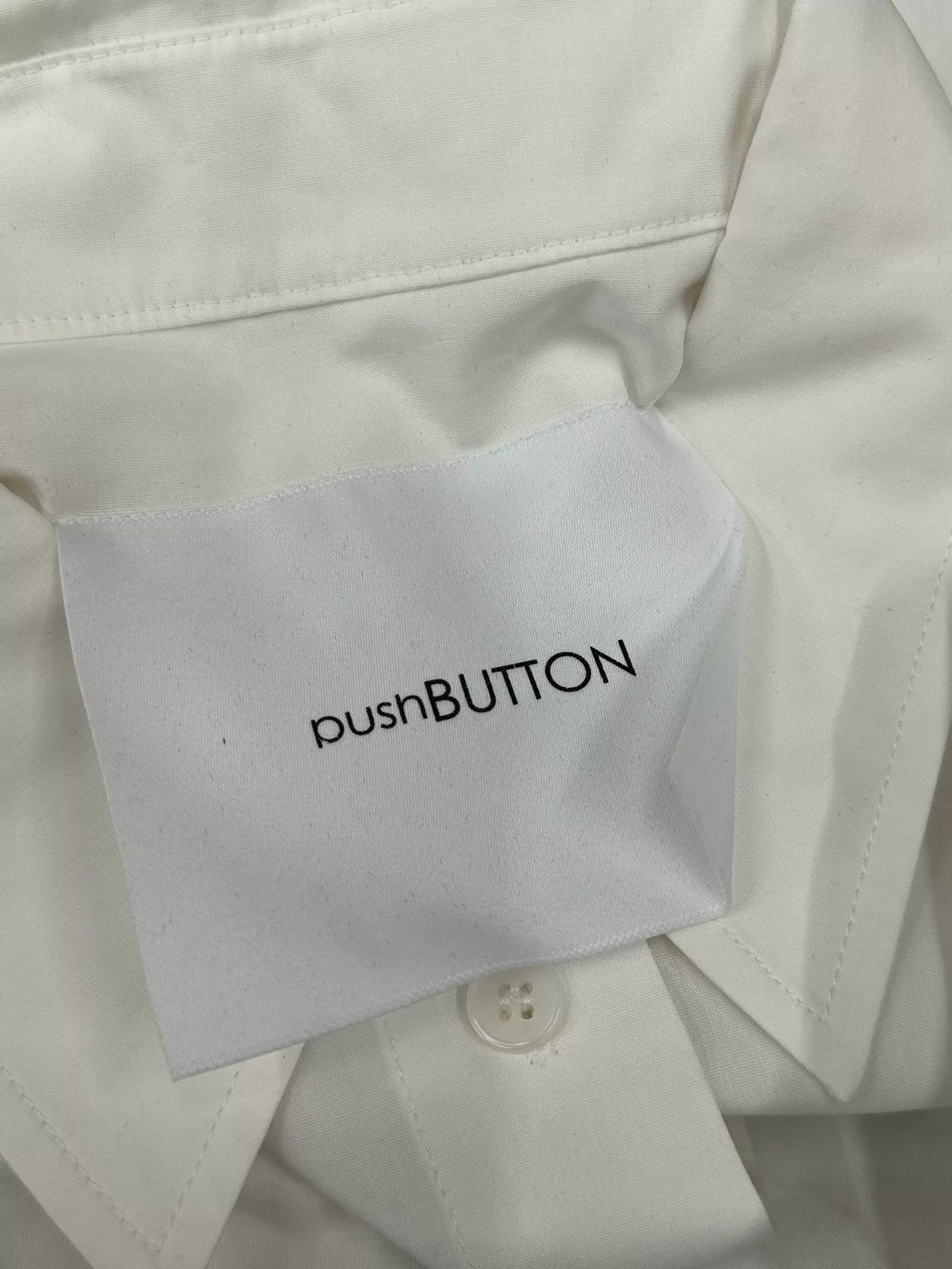 pushBUTTON Pushbutton White Asymmetric Long Sleeve Shirt Size M / US 6-8 / IT 42-44 - 4 Thumbnail