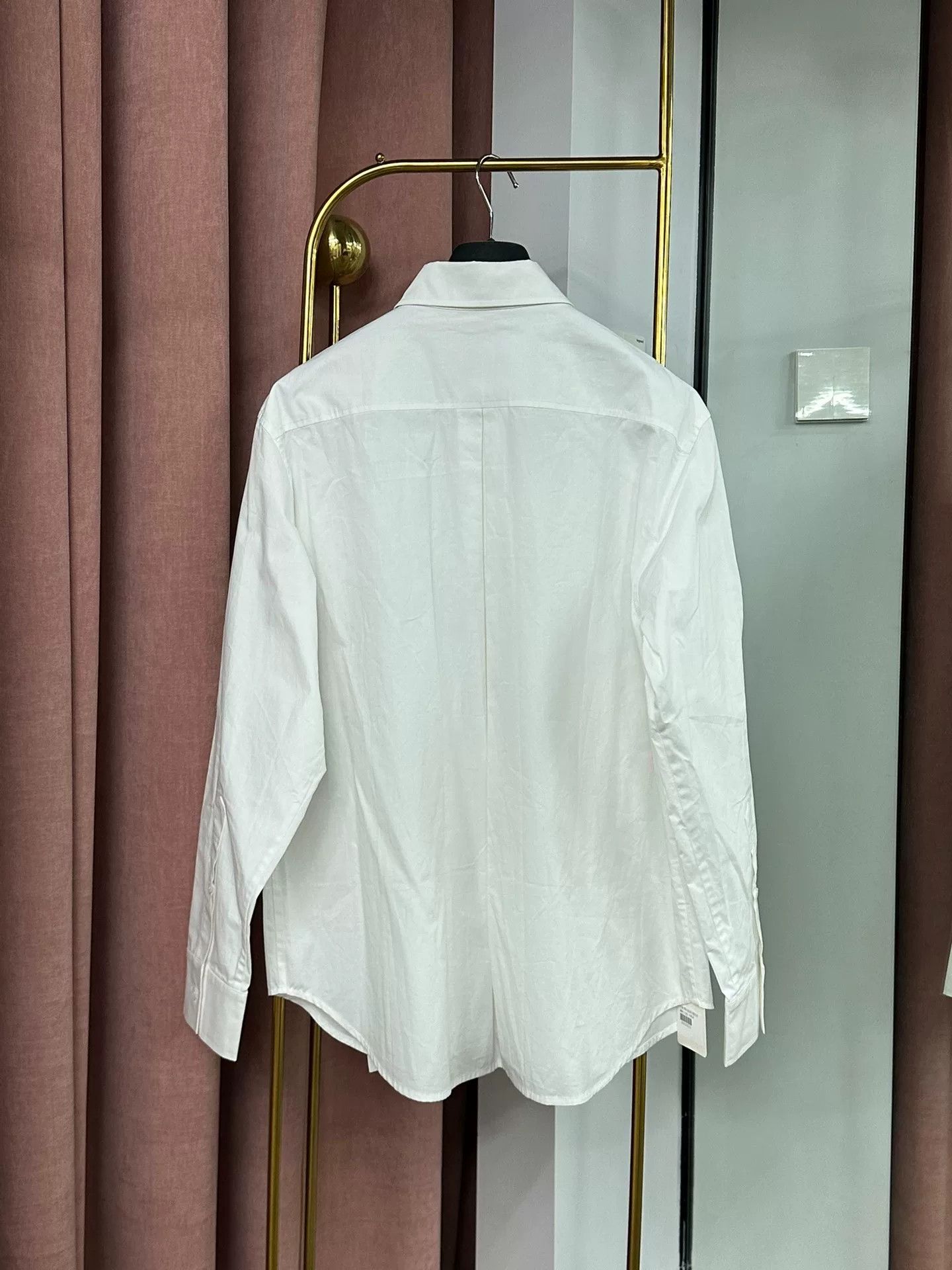pushBUTTON Pushbutton White Asymmetric Long Sleeve Shirt Size M / US 6-8 / IT 42-44 - 3 Thumbnail