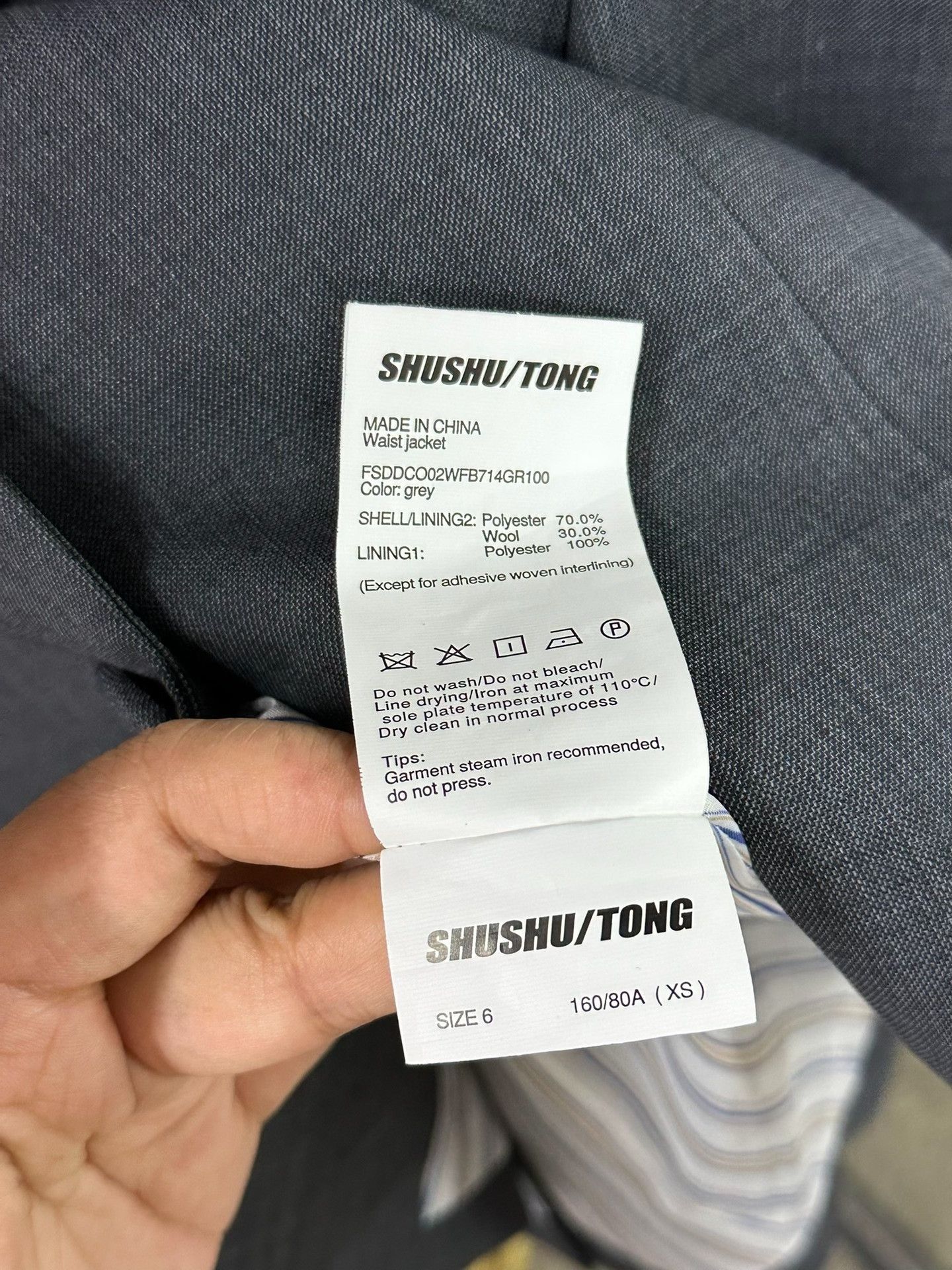 DEN IM by SIKI IM Shushu/Tong Gray Lapel Blazer Size XS / US 0-2 / IT 36-38 - 5 Thumbnail