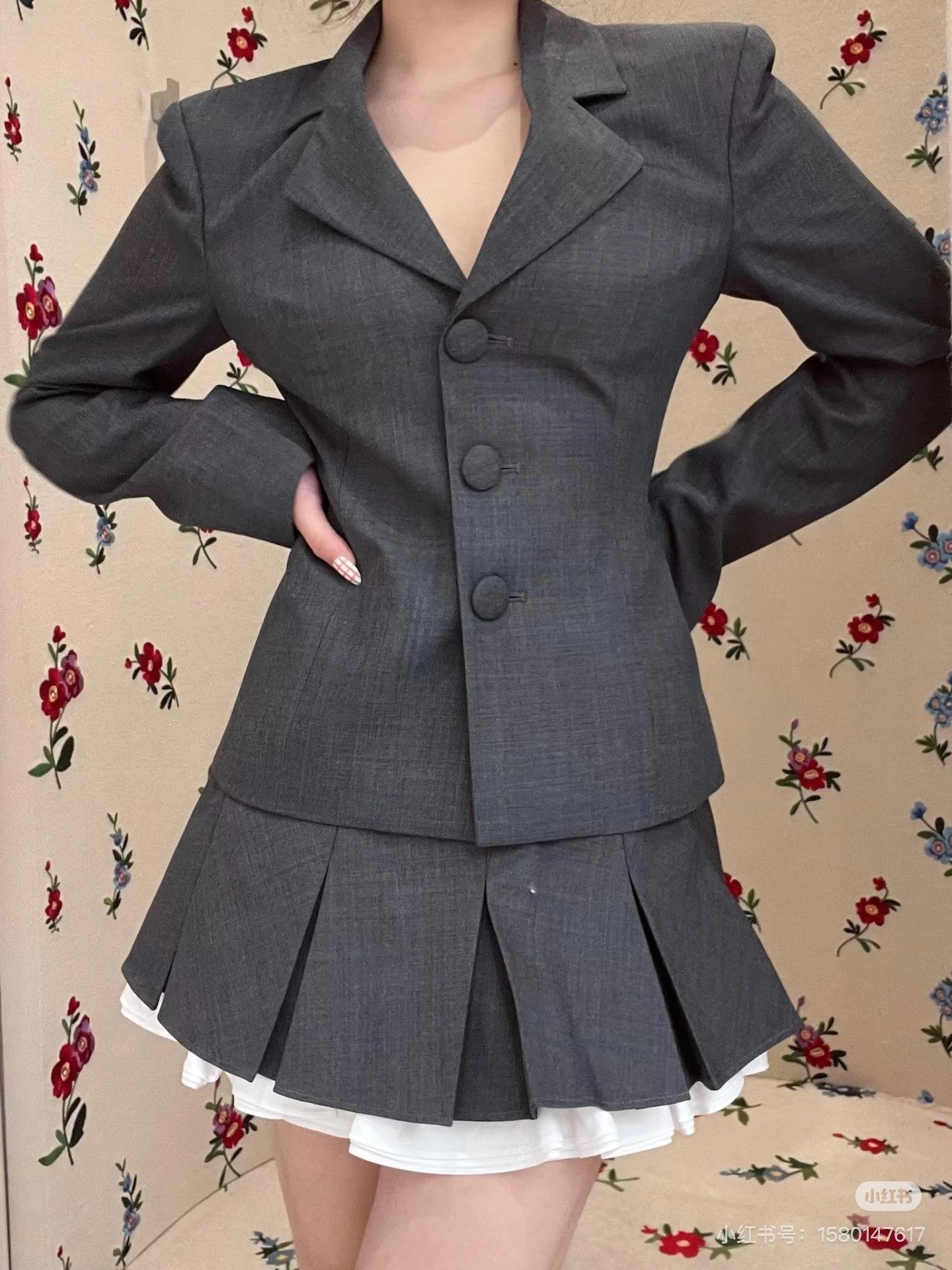 DEN IM by SIKI IM Shushu/Tong Gray Lapel Blazer Size XS / US 0-2 / IT 36-38 - 7 Thumbnail