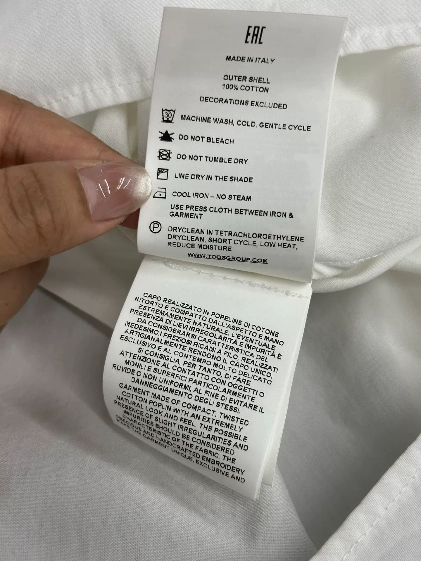 Tod's Tod's White V-Neck Top Size S / US 4 / IT 40 - 6 Thumbnail