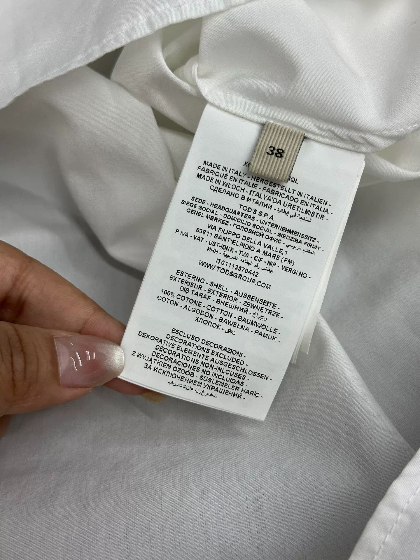 Tod's Tod's White V-Neck Top Size S / US 4 / IT 40 - 4 Thumbnail