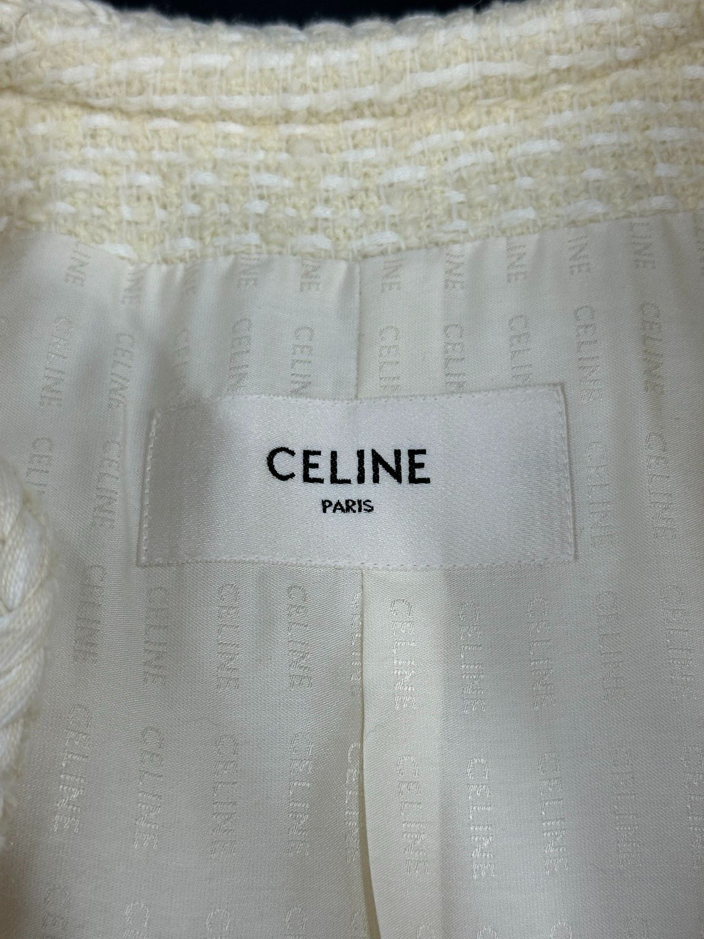 Celine Celine White Gold Button Coat Size S / US 4 / IT 40 - 4 Thumbnail
