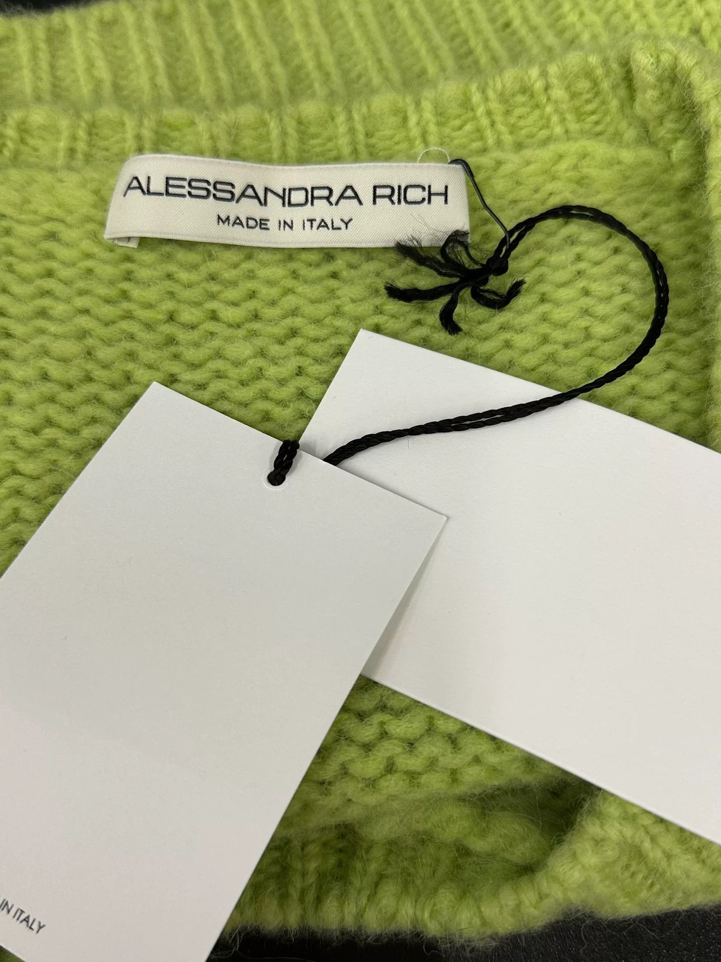 Alessandra Rich Alessandra Rich Green Floral Alpaca Cropped Knit Size S / US 4 / IT 40 - 4 Thumbnail