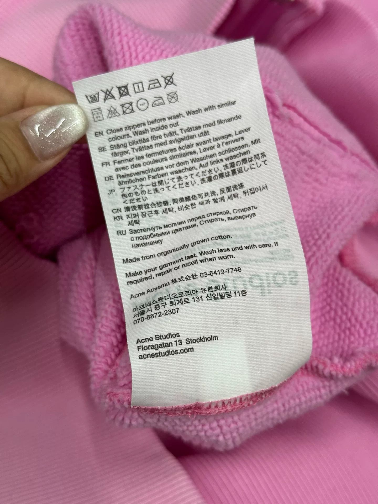 Acne Studios Acne Studios Pink Hoodie Long-Sleeve Size XXS / US 00 / IT 34 - 7 Thumbnail