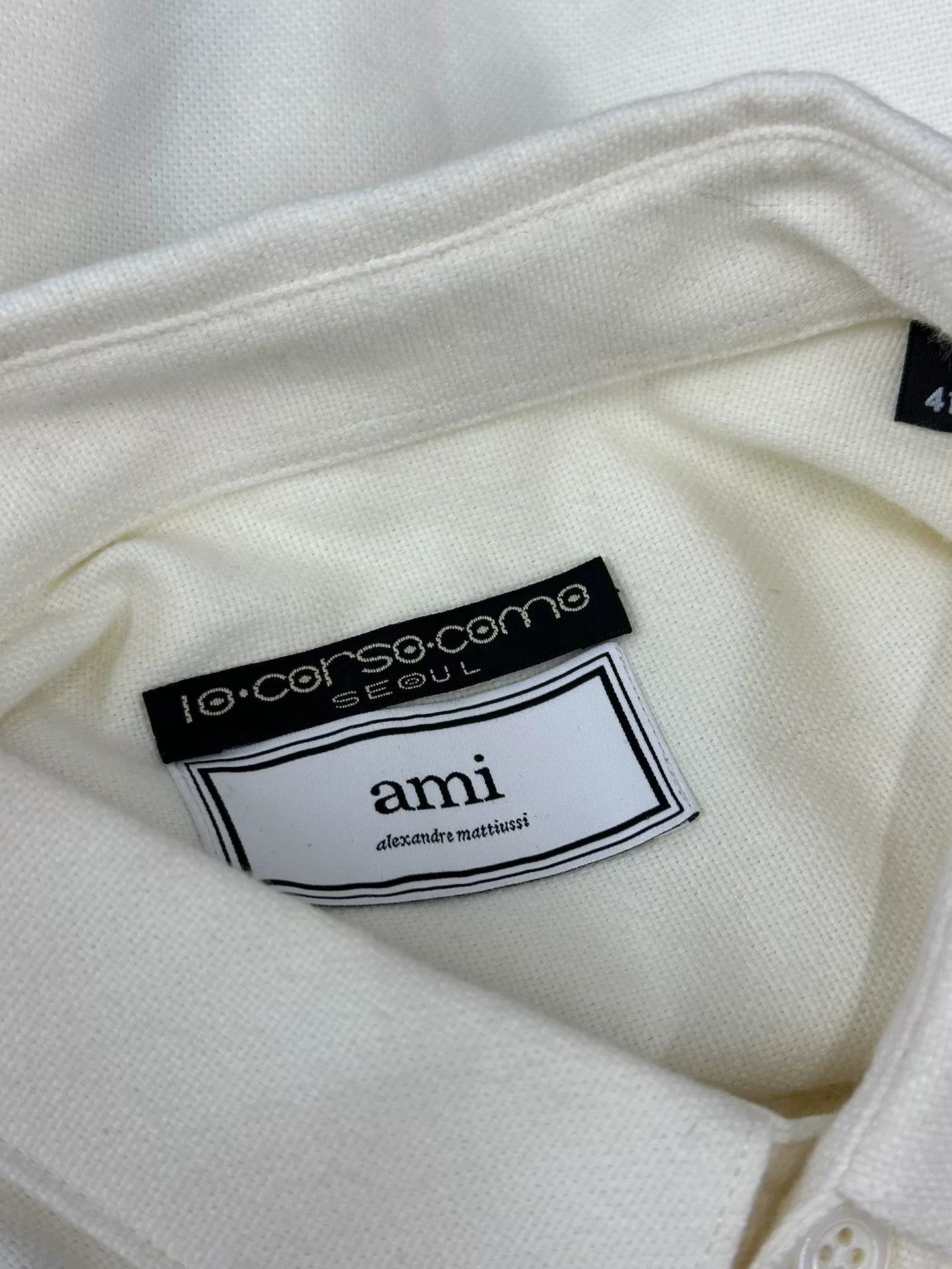 AMI Ami White Heart Long Sleeve Shirt Size US M / EU 48-50 / 2 - 5 Thumbnail
