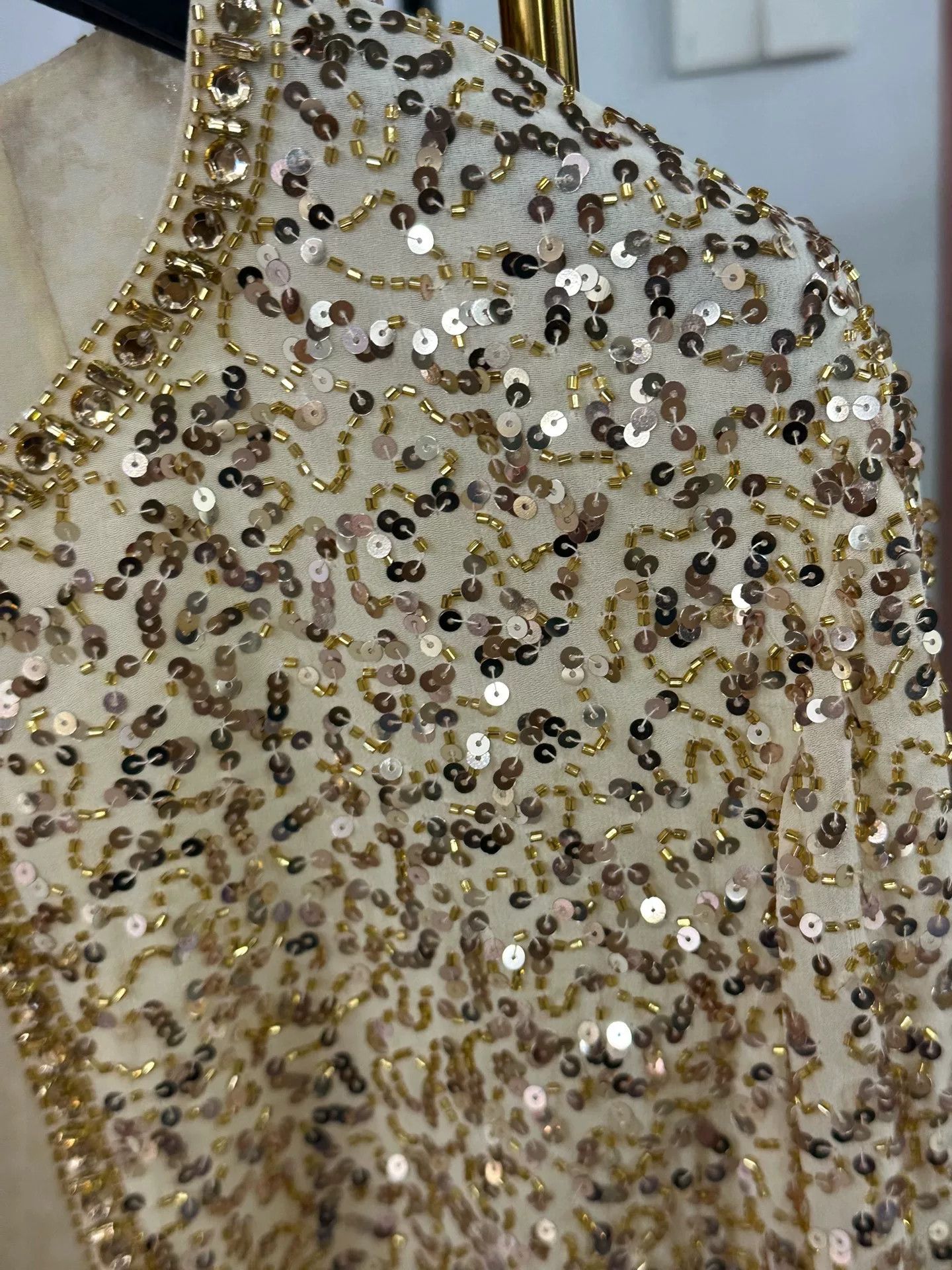 Jenny Packham Jenny Packham Yellow Sequin Cardigan Size M / US 6-8 / IT 42-44 - 2 Thumbnail