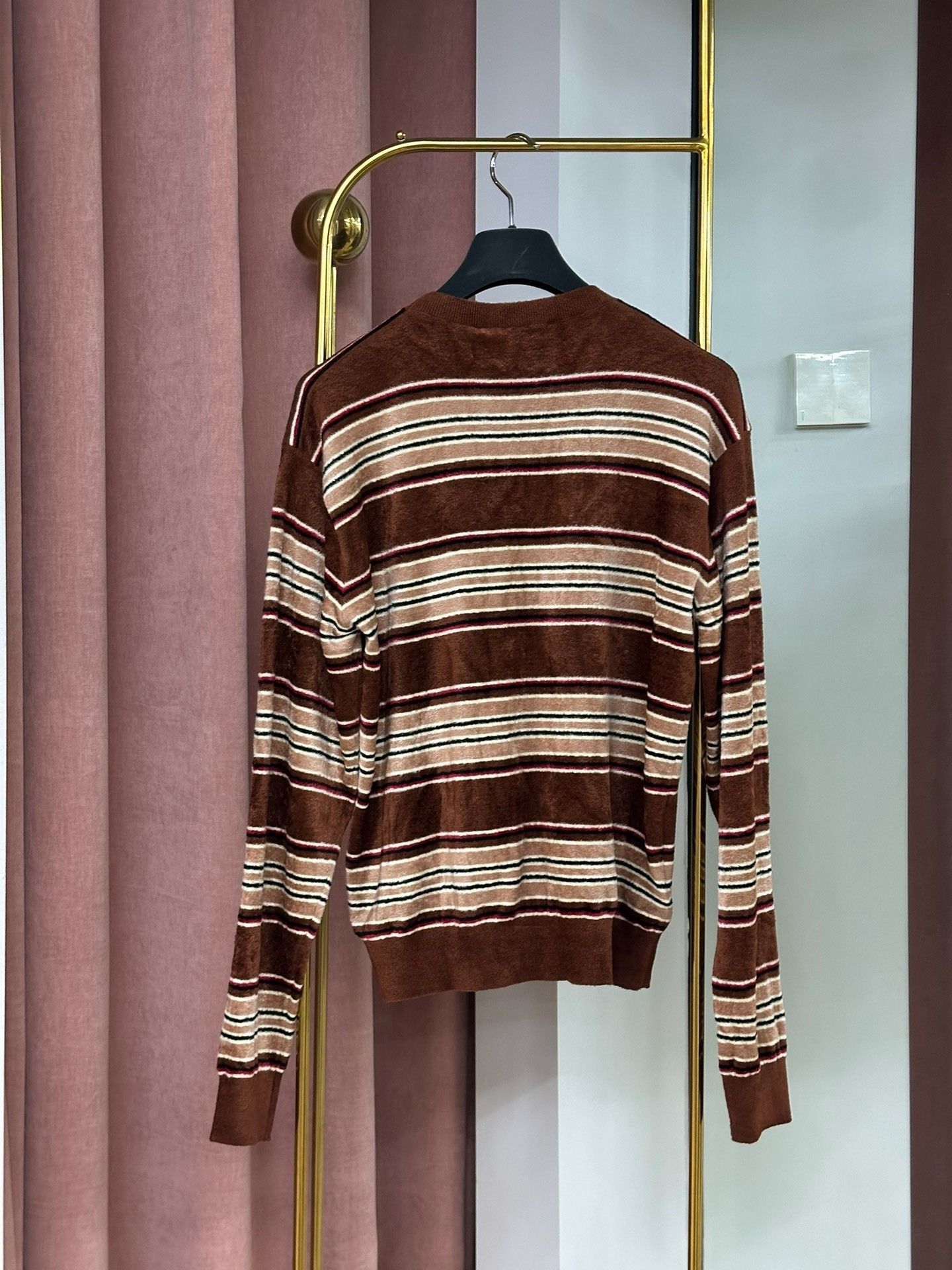 Miu Miu MiuMiu 2026 Coffee Stripe Top Size S / US 4 / IT 40 - 3 Thumbnail