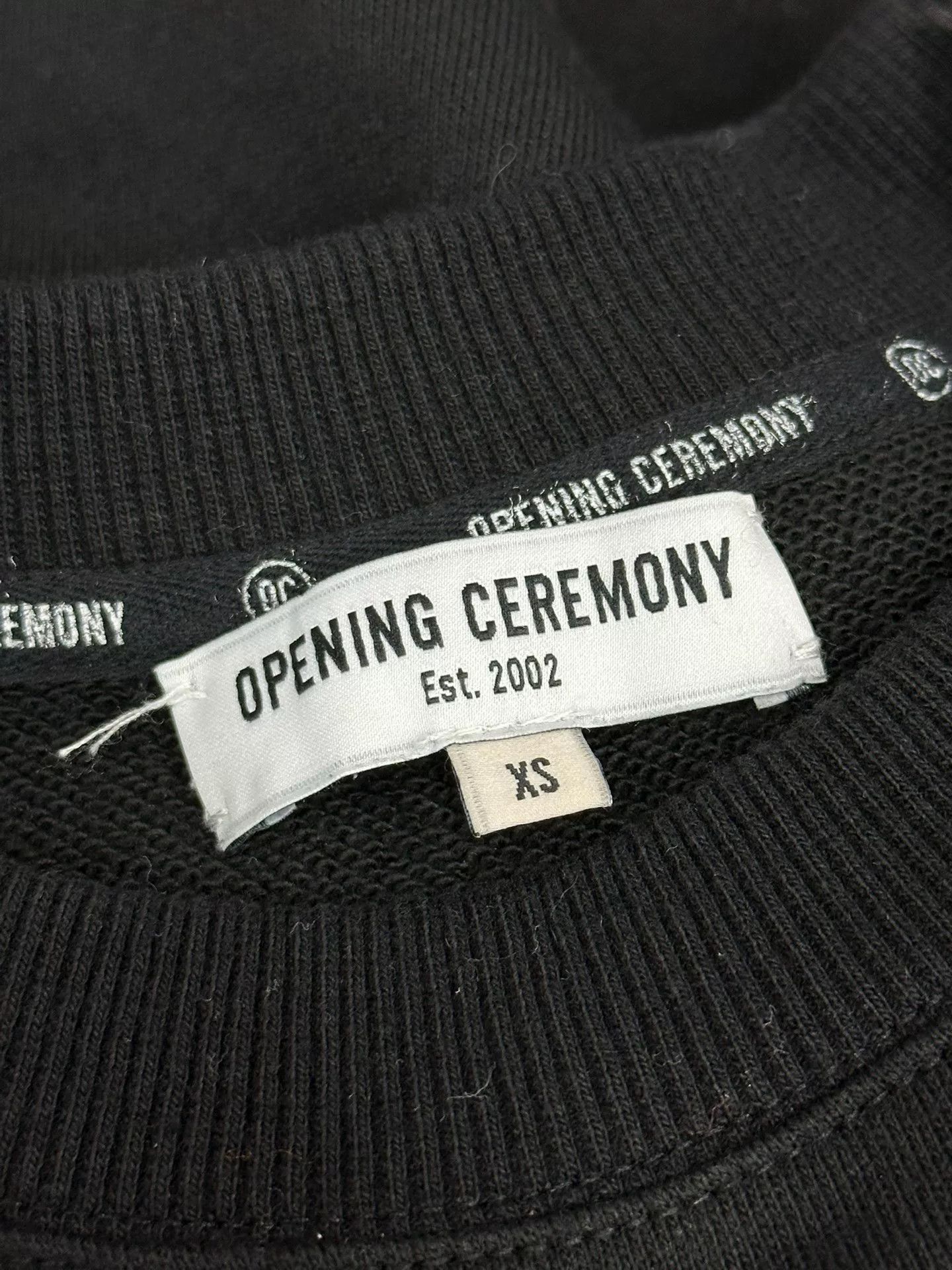 Opening Ceremony Opening Ceremony Black Letter Long-Sleeve Sweatshirt Size XS / US 0-2 / IT 36-38 - 3 Thumbnail
