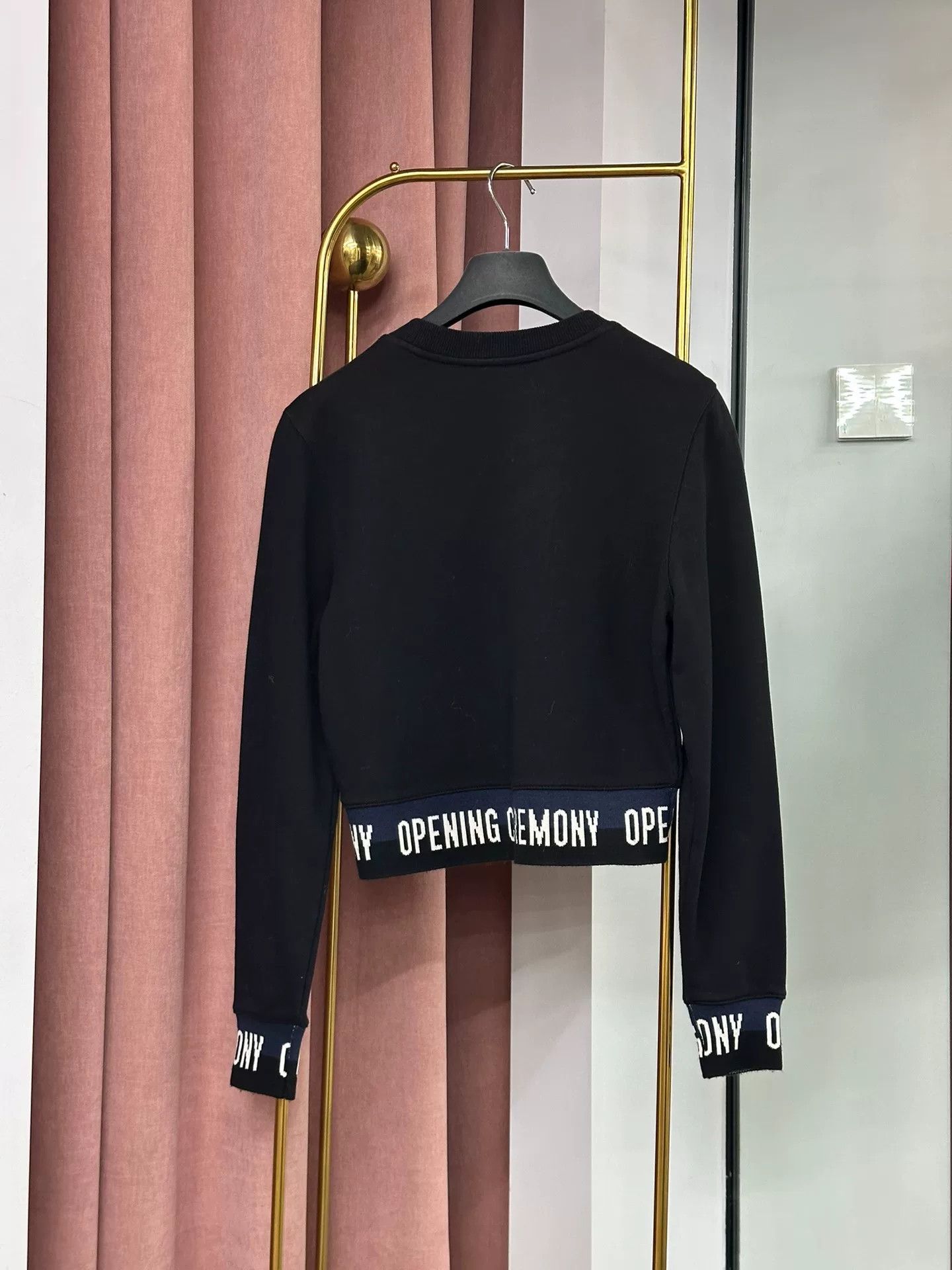Opening Ceremony Opening Ceremony Black Letter Long-Sleeve Sweatshirt Size XS / US 0-2 / IT 36-38 - 2 Thumbnail