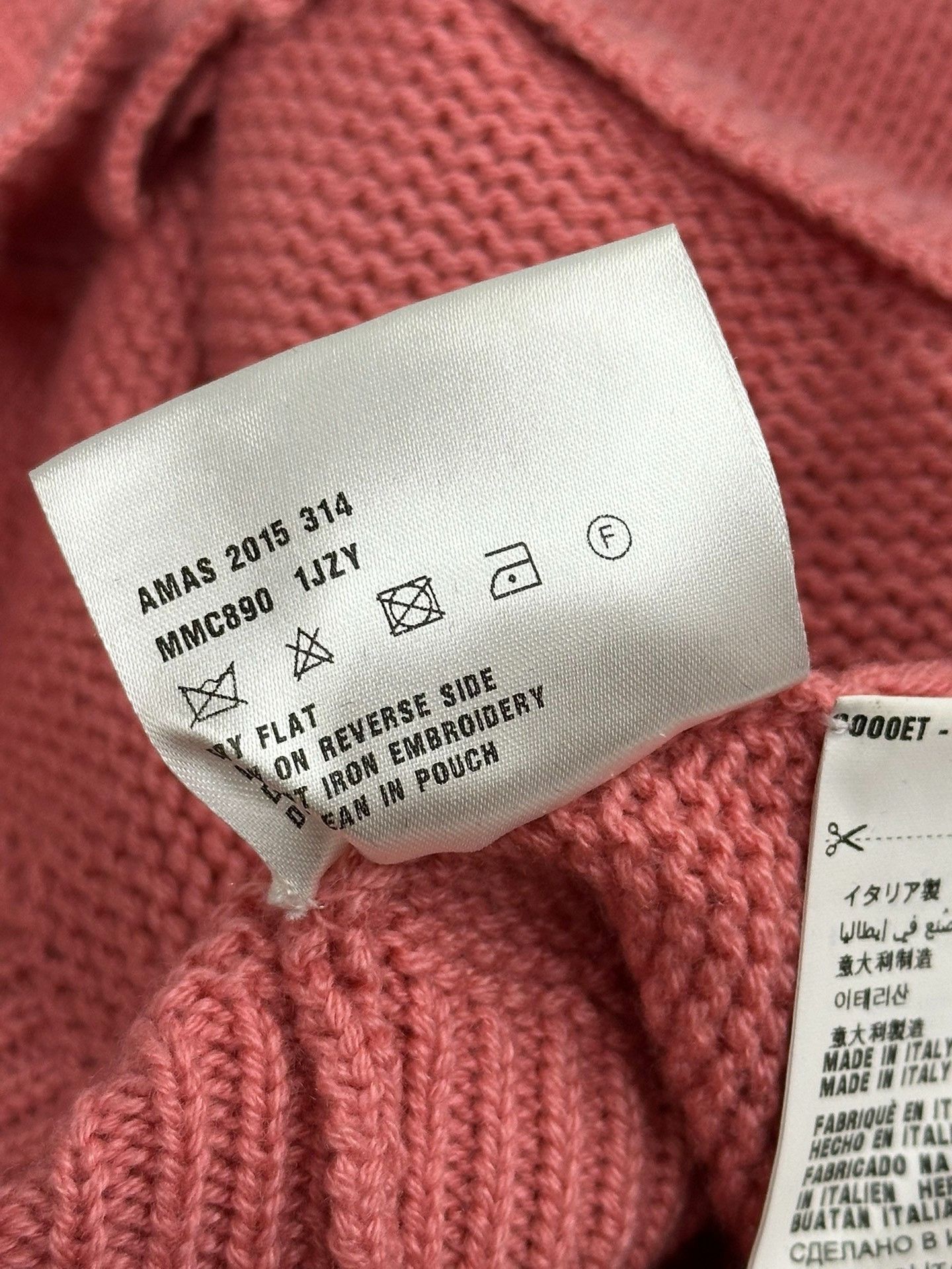 Miu Miu Miu Miu Pink Cashmere Diamond Long-Sleeve Top Size S / US 4 / IT 40 - 6 Thumbnail