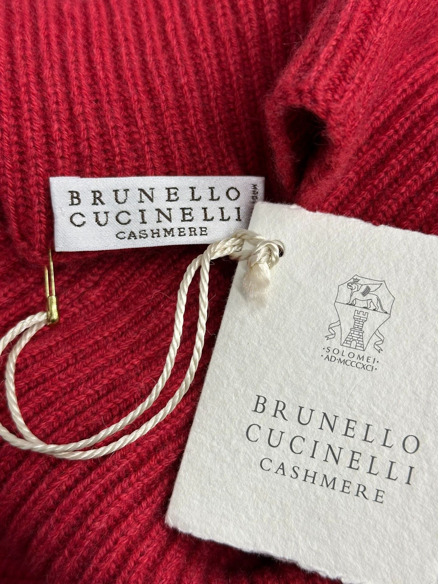 Brunello Cucinelli Brunello Cucinelli Red Cashmere Turtleneck Sweater Size S / US 4 / IT 40 - 4 Thumbnail