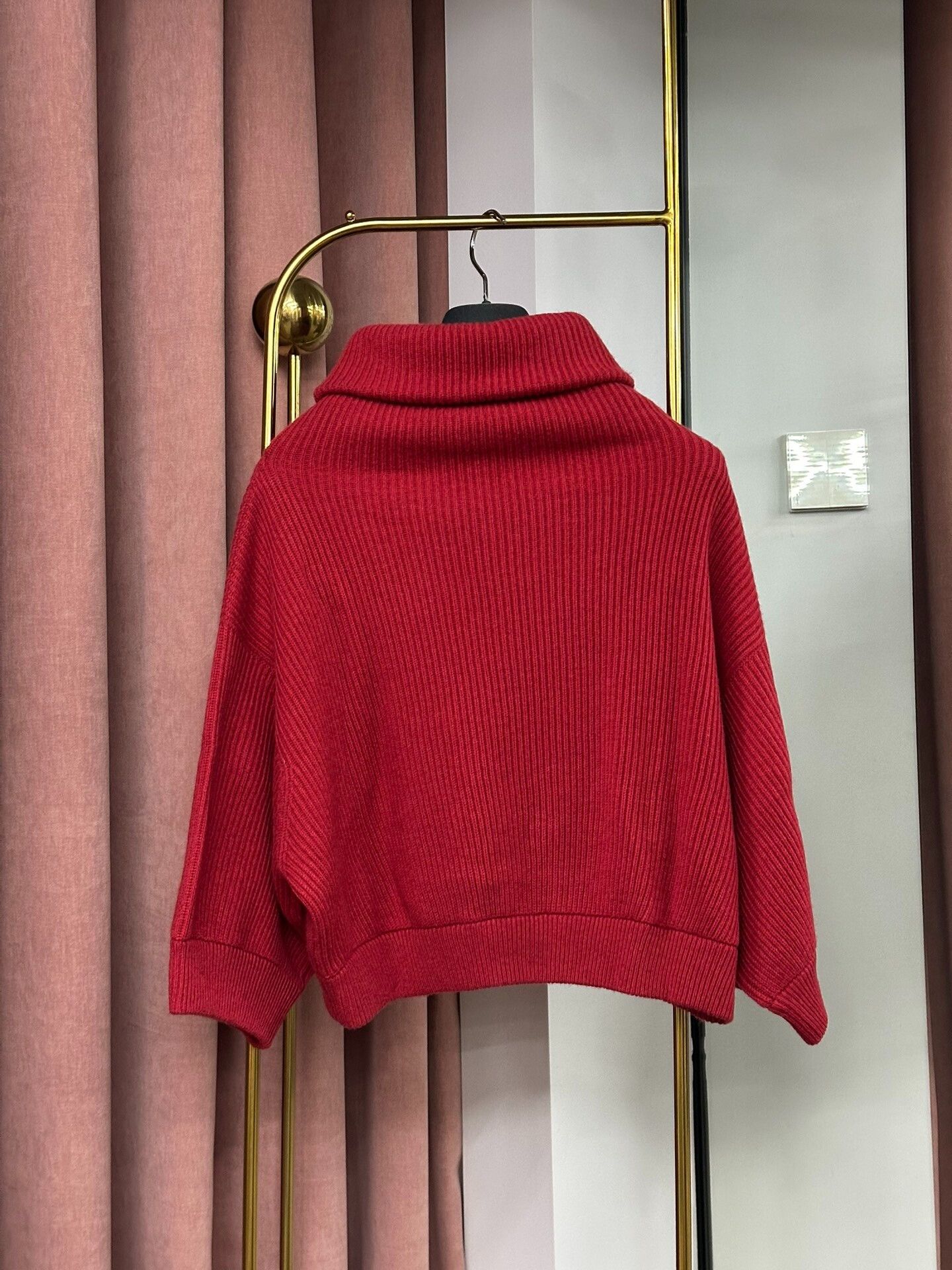 Brunello Cucinelli Brunello Cucinelli Red Cashmere Turtleneck Sweater Size S / US 4 / IT 40 - 3 Thumbnail