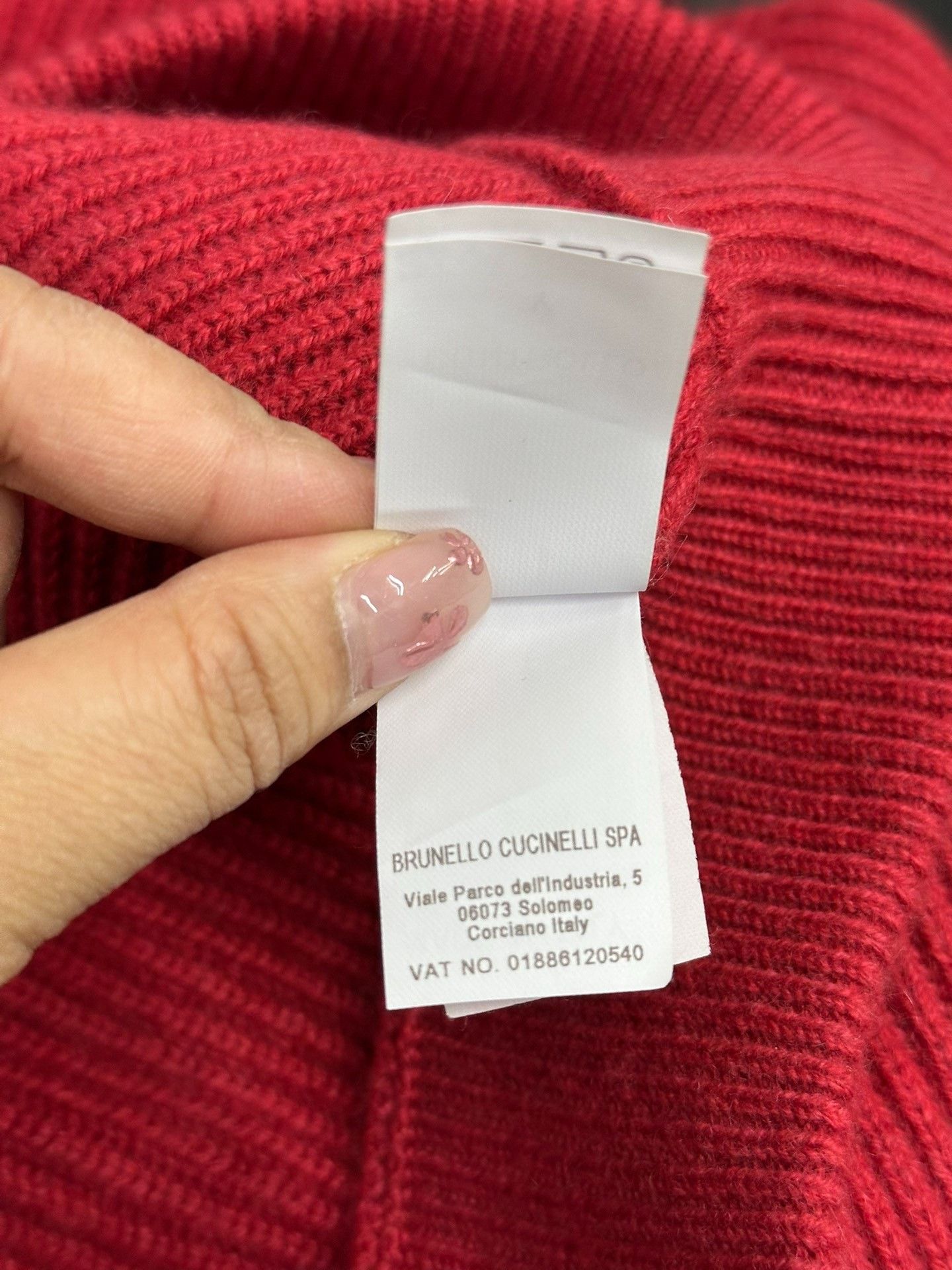 Brunello Cucinelli Brunello Cucinelli Red Cashmere Turtleneck Sweater Size S / US 4 / IT 40 - 6 Thumbnail