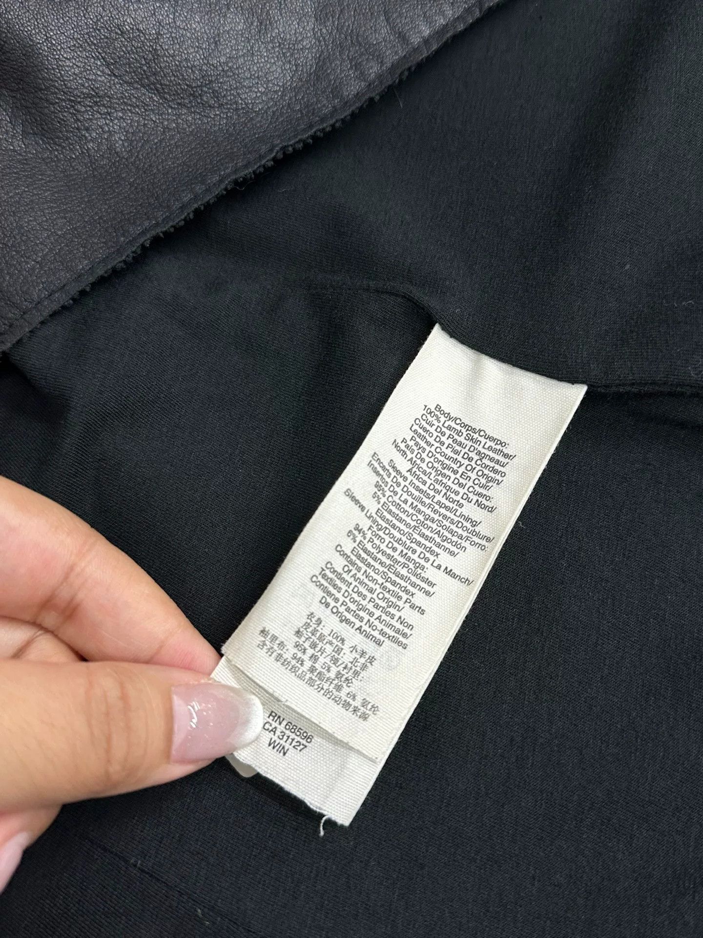 DKNY DKNY Black Designed Leather Jacket Size S / US 4 / IT 40 - 4 Thumbnail