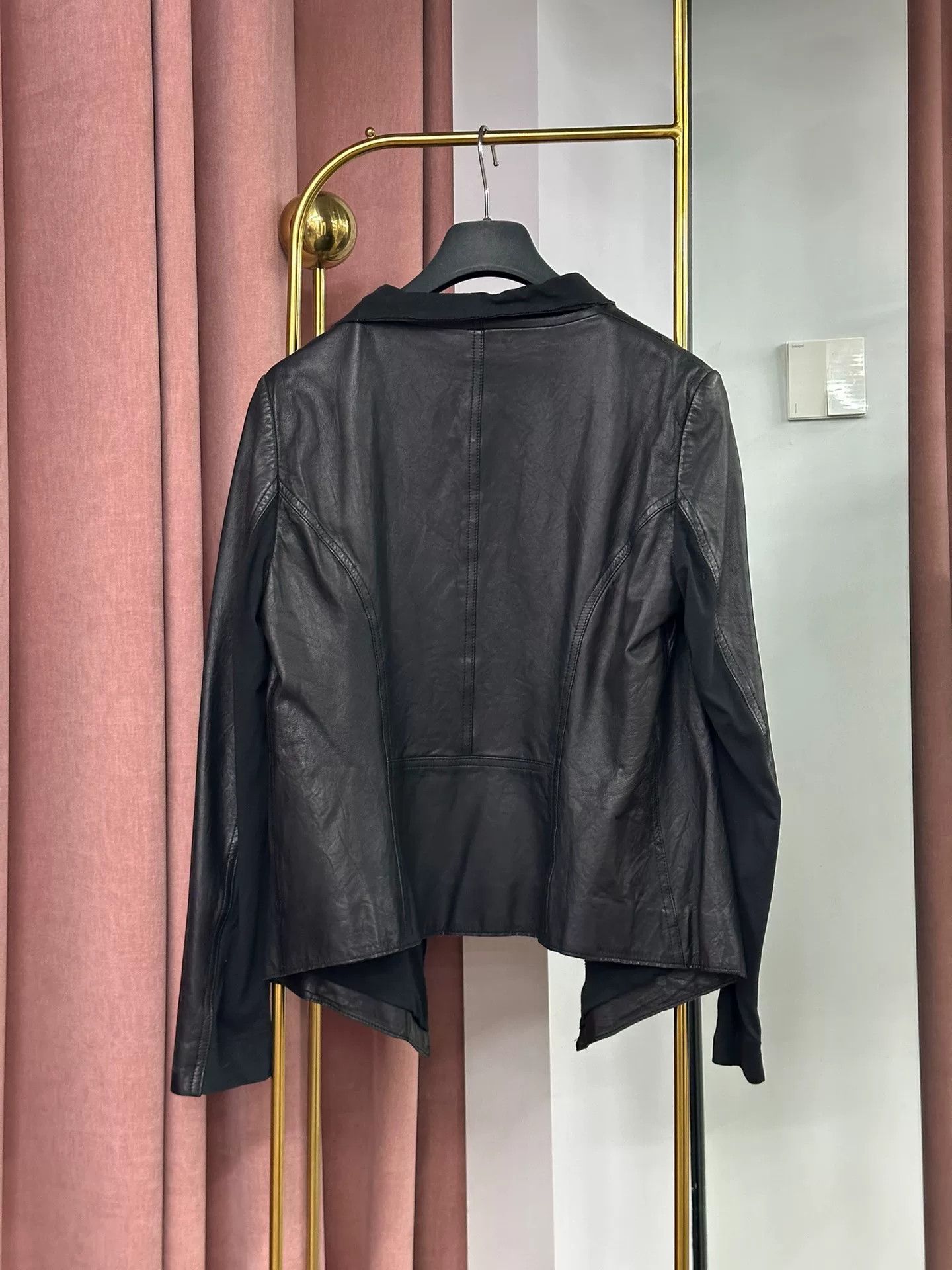 DKNY DKNY Black Designed Leather Jacket Size S / US 4 / IT 40 - 2 Thumbnail