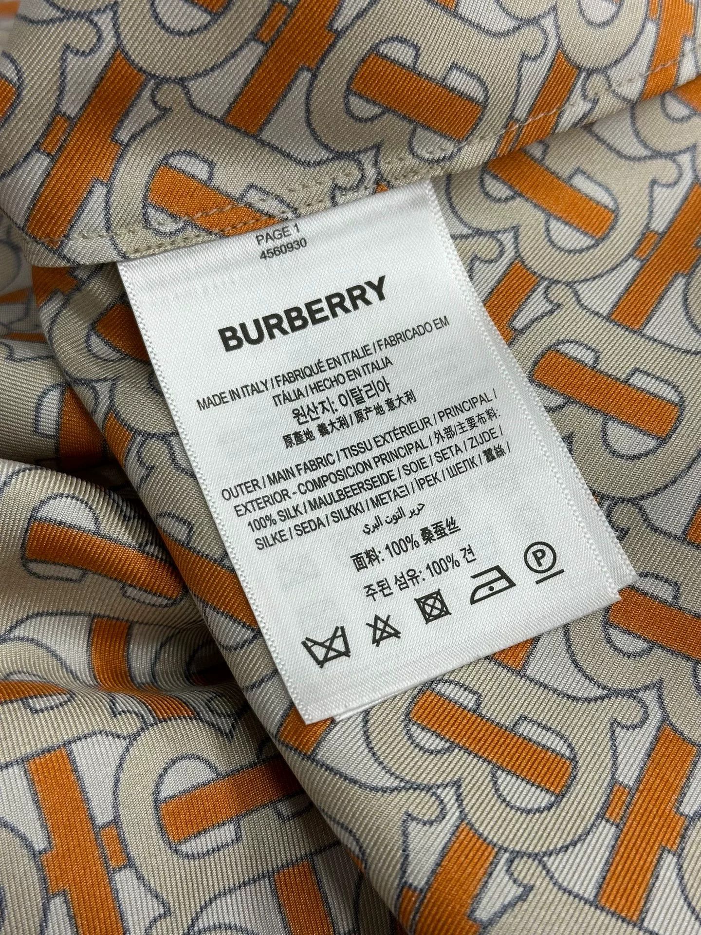 Burberry Burberry Full Logo Silk Long Sleeve Shirt Size M / US 6-8 / IT 42-44 - 6 Thumbnail