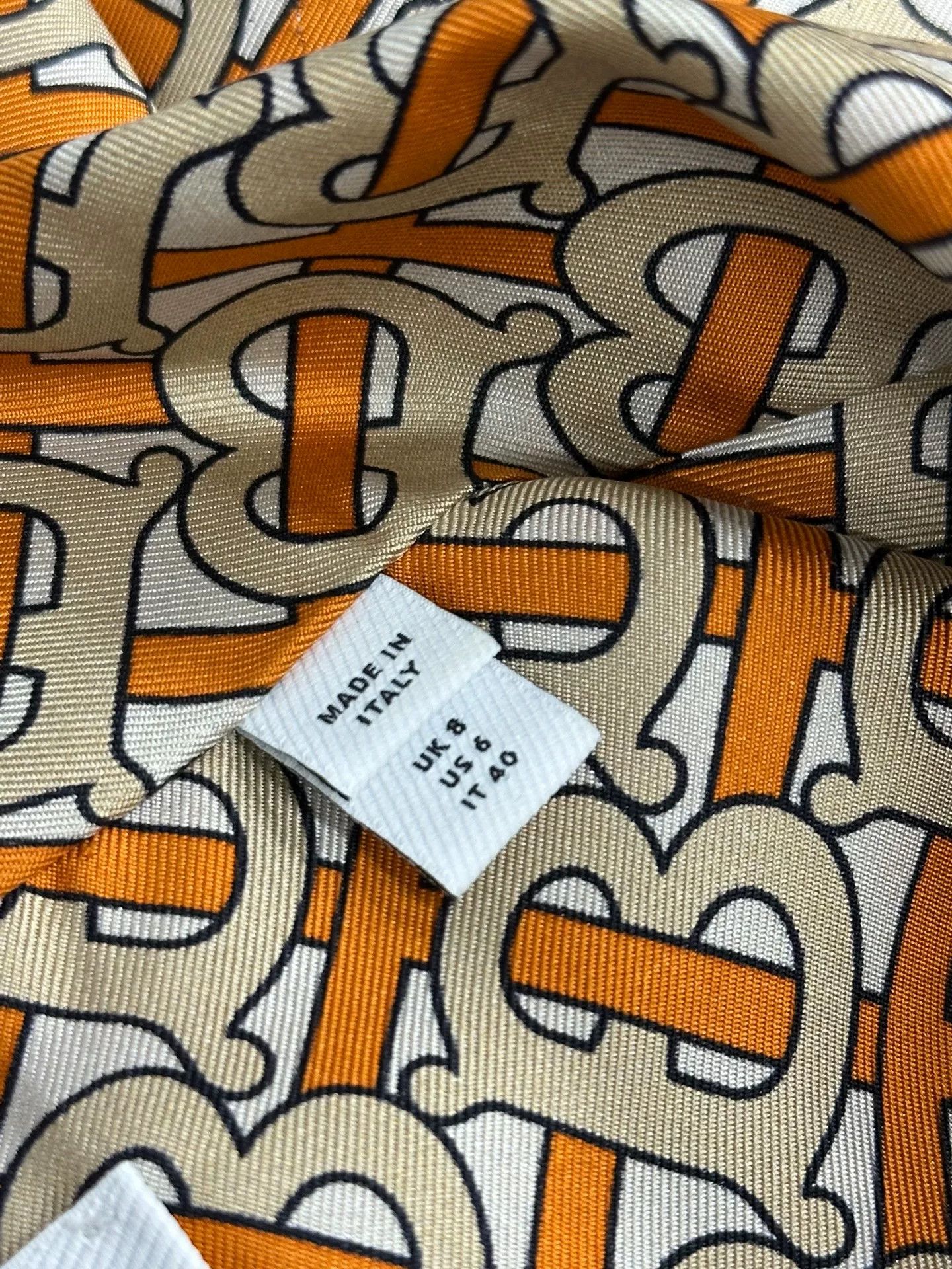 Burberry Burberry Full Logo Silk Long Sleeve Shirt Size M / US 6-8 / IT 42-44 - 5 Thumbnail