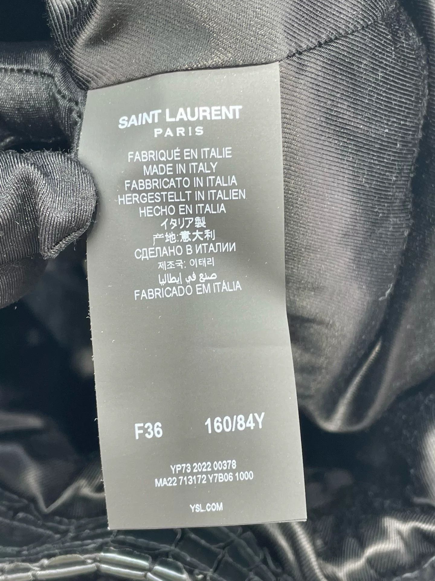 Saint Laurent Paris Saint Laurent 22AW Black Croc Leather Jacket Size XS / US 0-2 / IT 36-38 - 6 Thumbnail