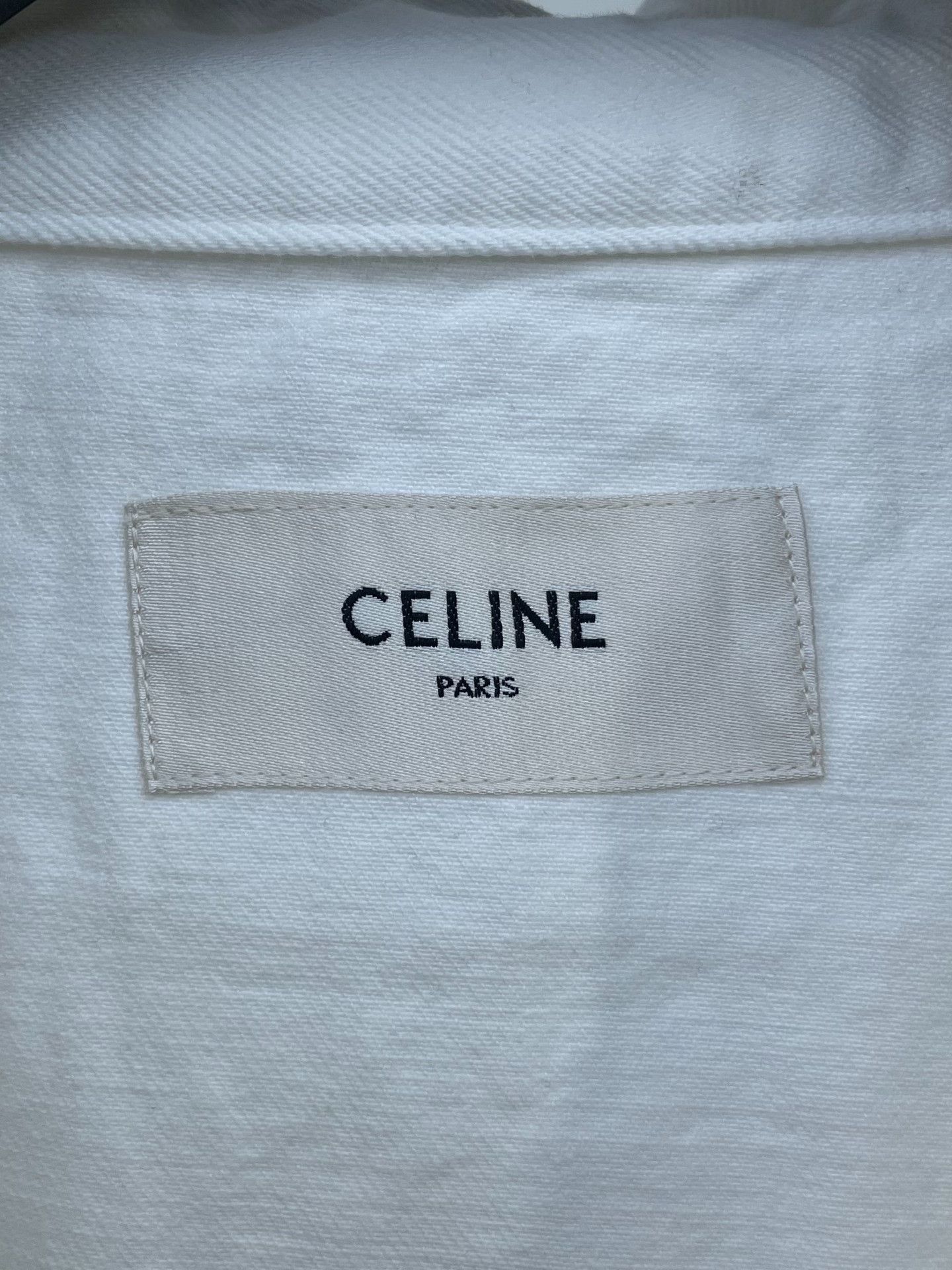 Celine Celine White Gold Button Denim Hooded Jacket Size XXS / US 00 / IT 34 - 4 Thumbnail