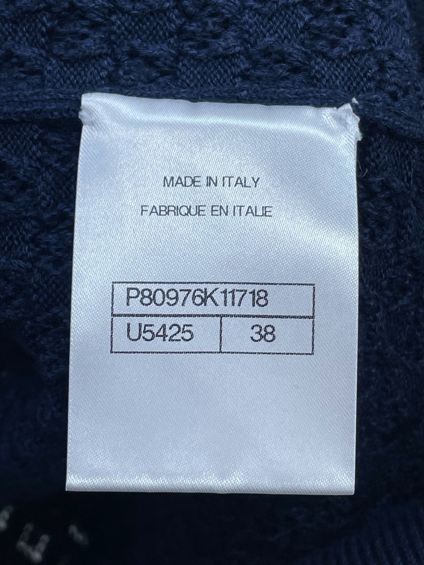 Chanel Chanel 26C Navy Openwork Knit Cardigan Size S / US 4 / IT 40 - 8 Thumbnail