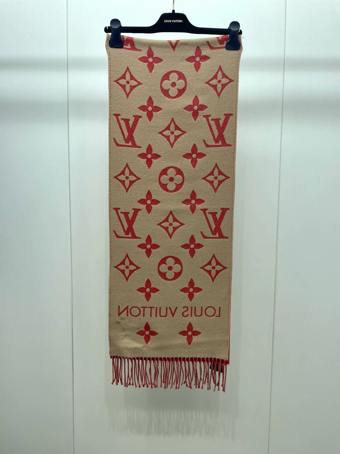 Louis Vuitton LV Rabbit Year Full Logo Red Scarf Size ONE SIZE - 4 Thumbnail