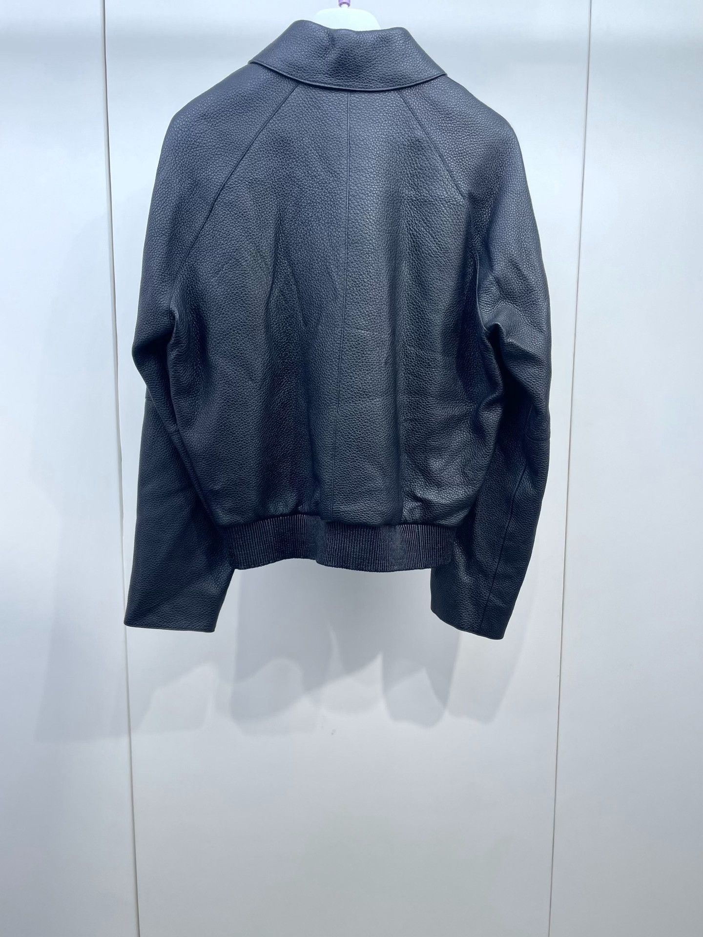 Hermes Hermès Black Leather Lapel Zip Jacket Size S / US 4 / IT 40 - 2 Thumbnail