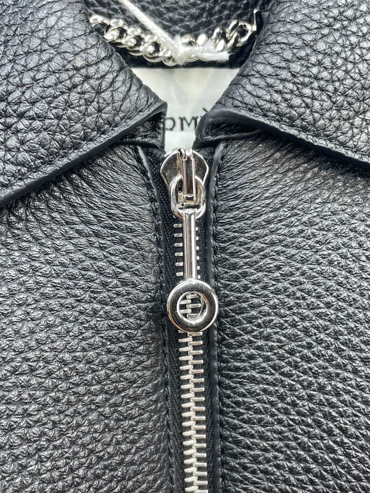 Hermes Hermès Black Leather Lapel Zip Jacket Size S / US 4 / IT 40 - 3 Thumbnail