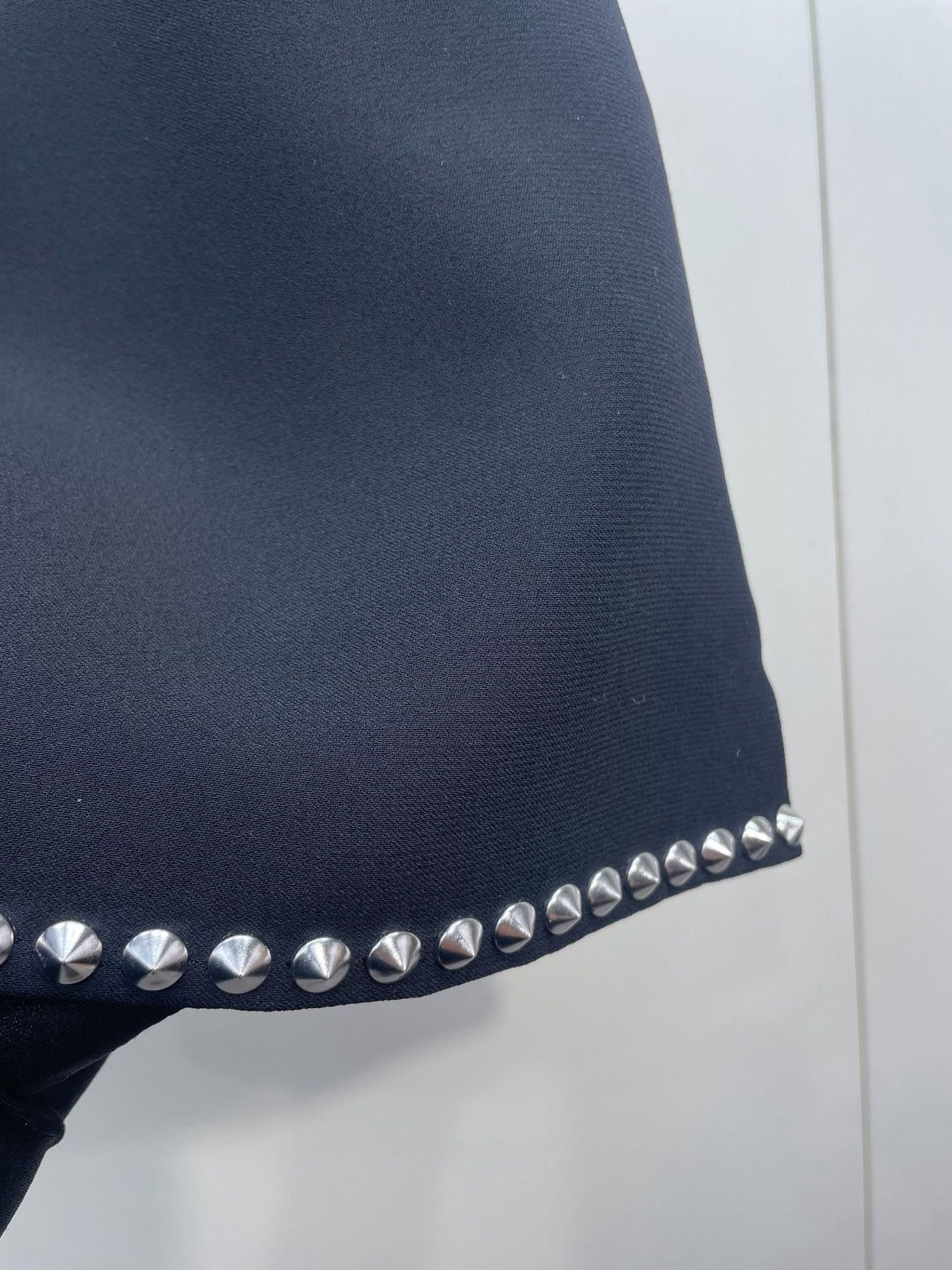 Miu Miu MiuMiu Rivet Black Short Skirt Size 38" / US 16 / IT 52 - 3 Thumbnail