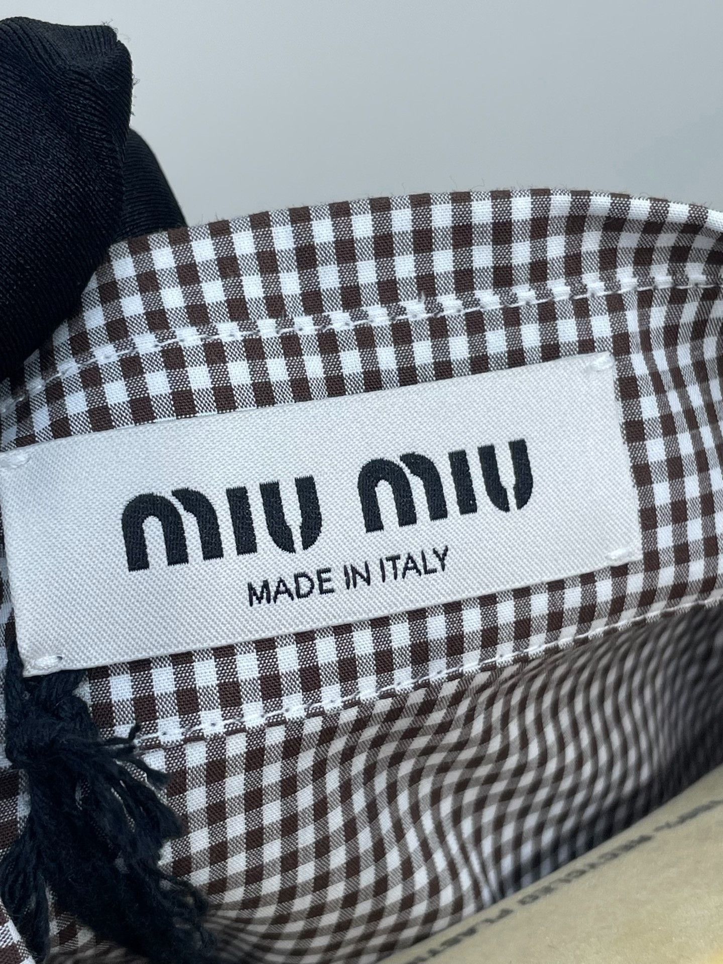 Miu Miu Miu Miu Plaid Embroidered Letter Shirt Size S / US 4 / IT 40 - 6 Thumbnail