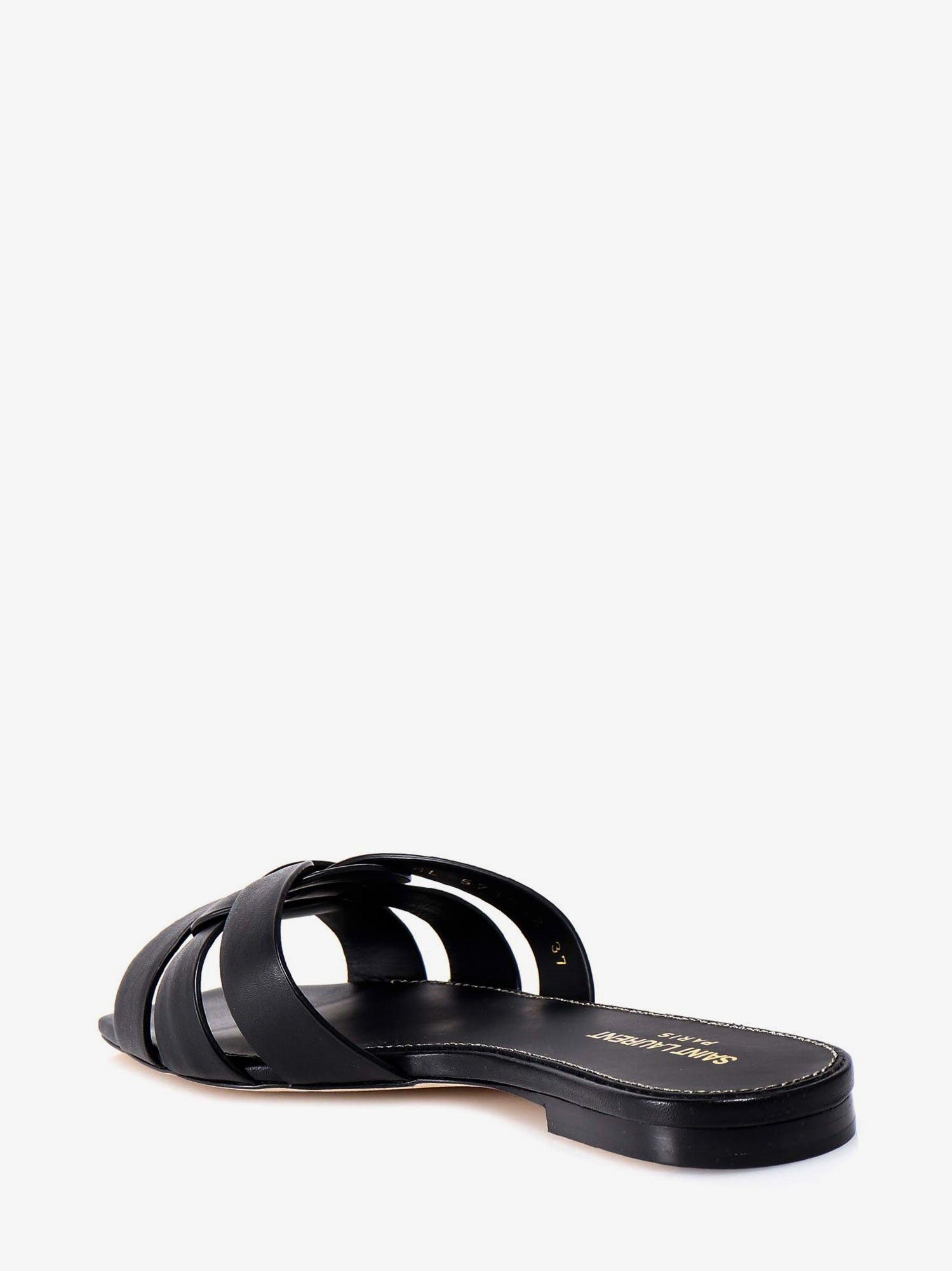 Saint Laurent Paris Tribute 05 Leather Nu Pieds Flat Sandals Size US 6.5 / IT 36.5 - 3 Thumbnail