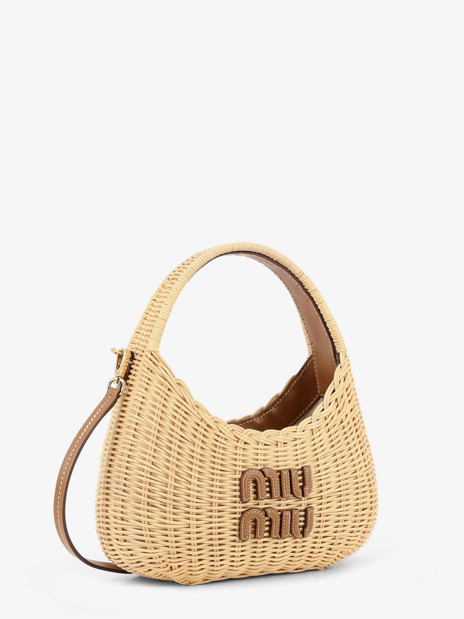 Miu Miu Wander Raffia Handbag Size ONE SIZE - 3 Thumbnail