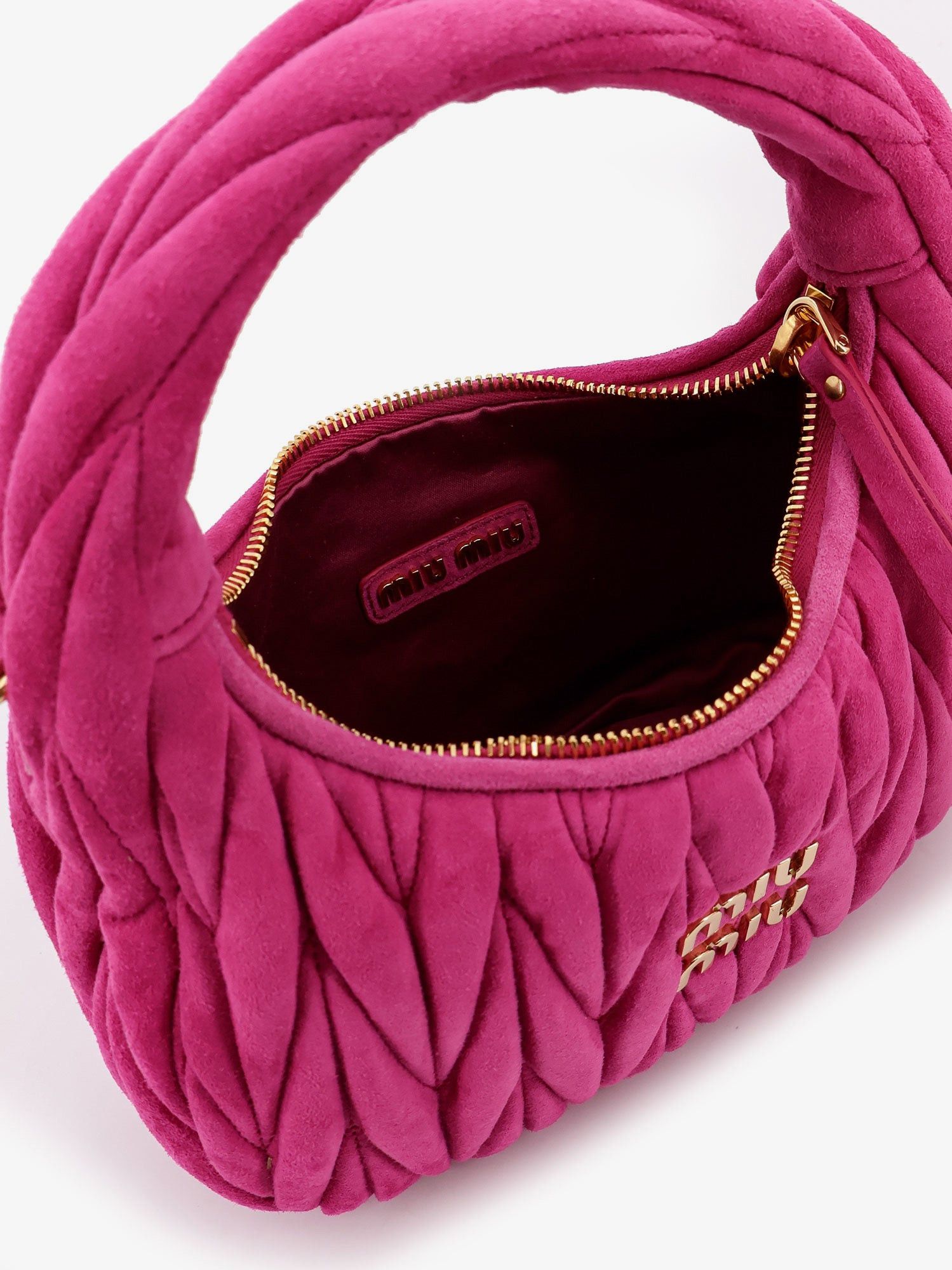 Miu Miu Wander Matelasse Suede Shoulder Bag Size ONE SIZE - 4 Thumbnail