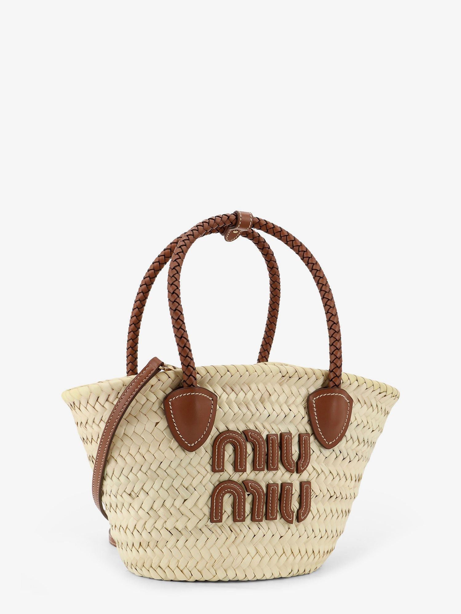 Miu Miu Palmito Handbag With Embossed Lettering Logo Size ONE SIZE - 3 Thumbnail