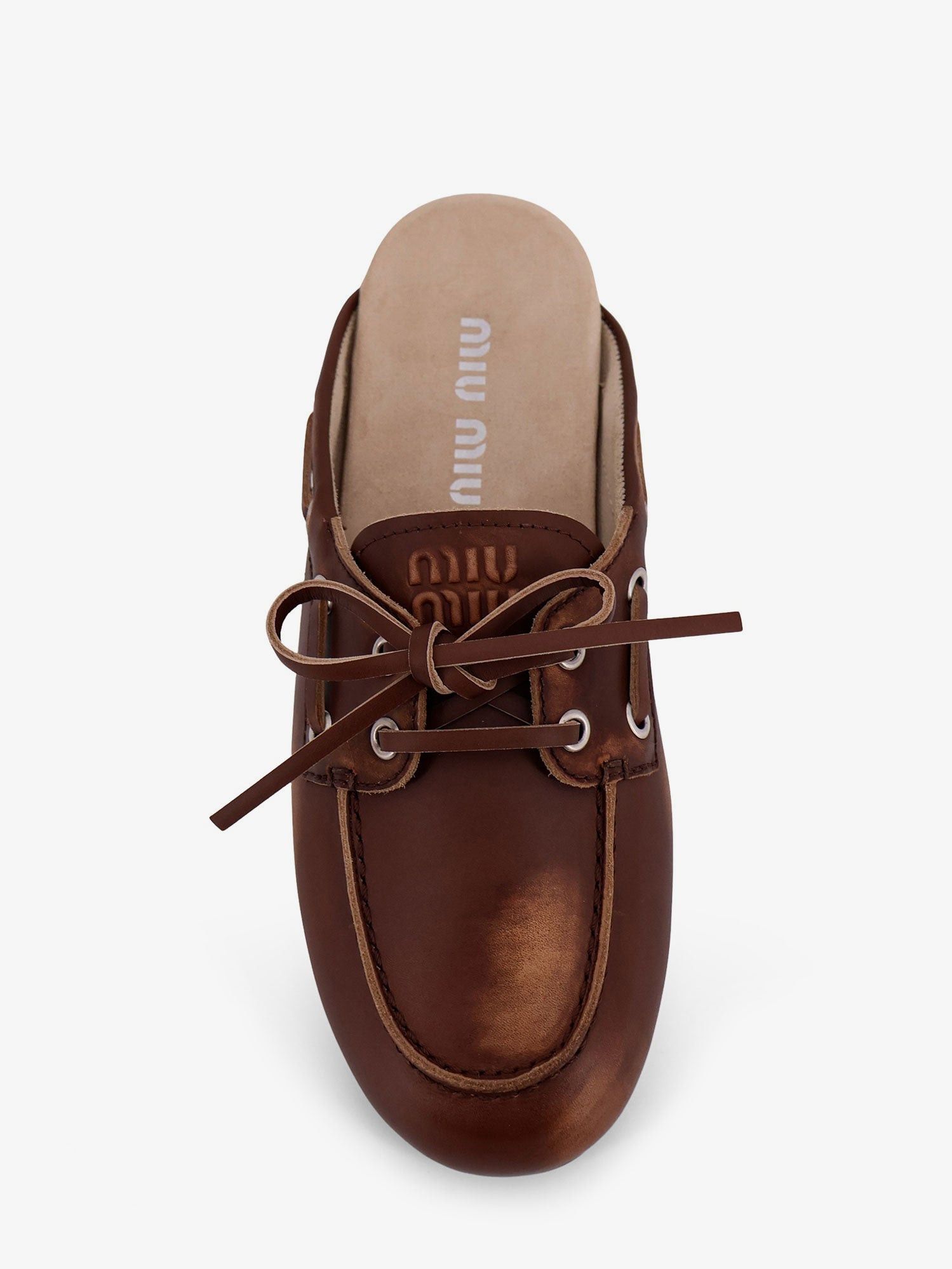 Miu Miu Delave Leather Sabot Size US 9 / IT 39 - 4 Thumbnail