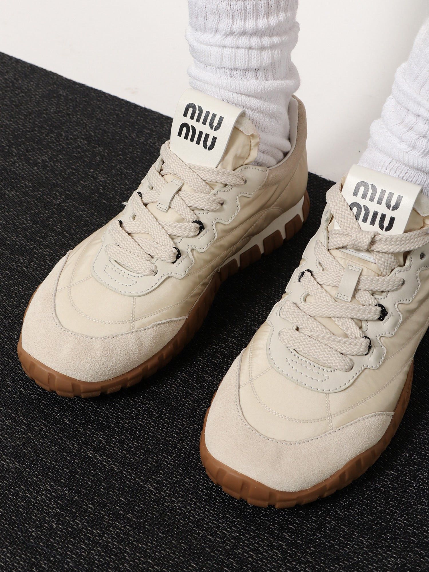 Miu Miu Tyre Sneakers In Technical Fabric And Suede Size US 11 / IT 41 - 5 Thumbnail